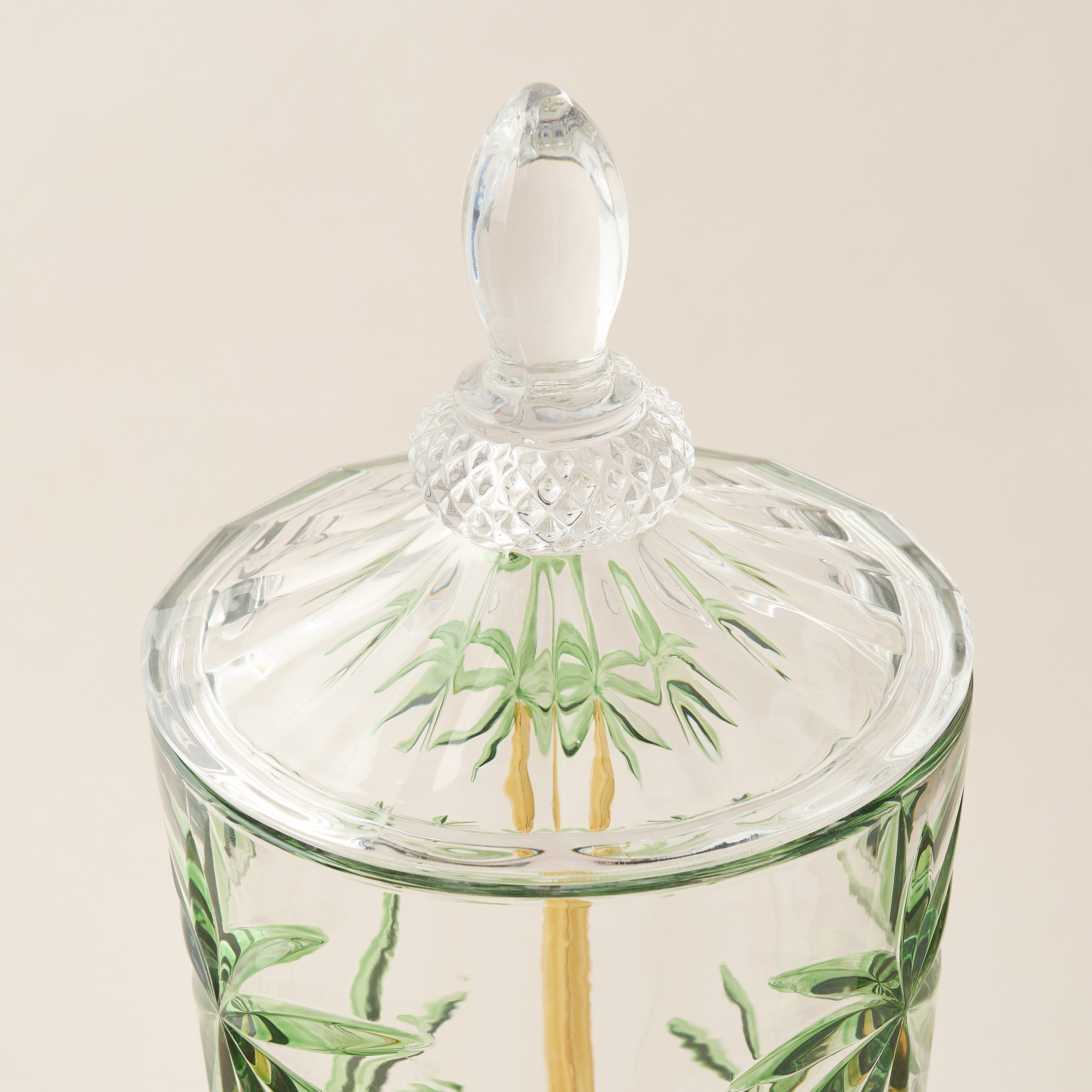 موزع مشروبات برسومات نخيل يدوية - 3.5 لتر-household-dining-drinkserveware-dispensers-image-4