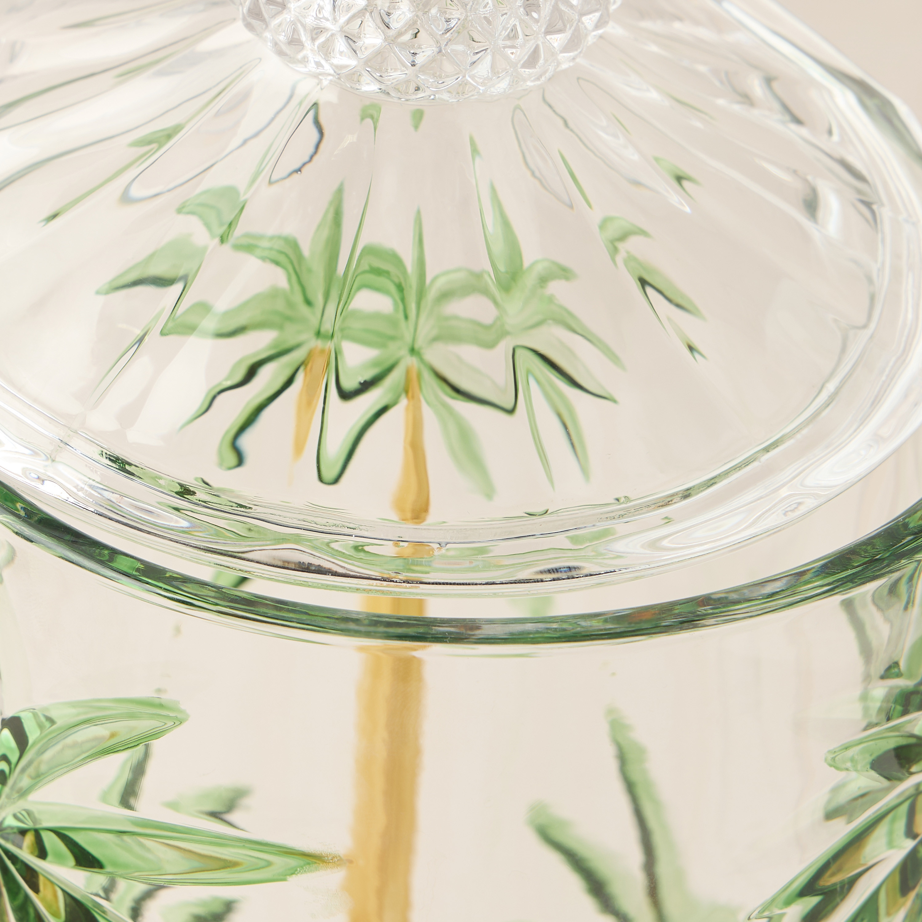 موزع مشروبات برسومات نخيل يدوية - 3.5 لتر-household-dining-drinkserveware-dispensers-image-6