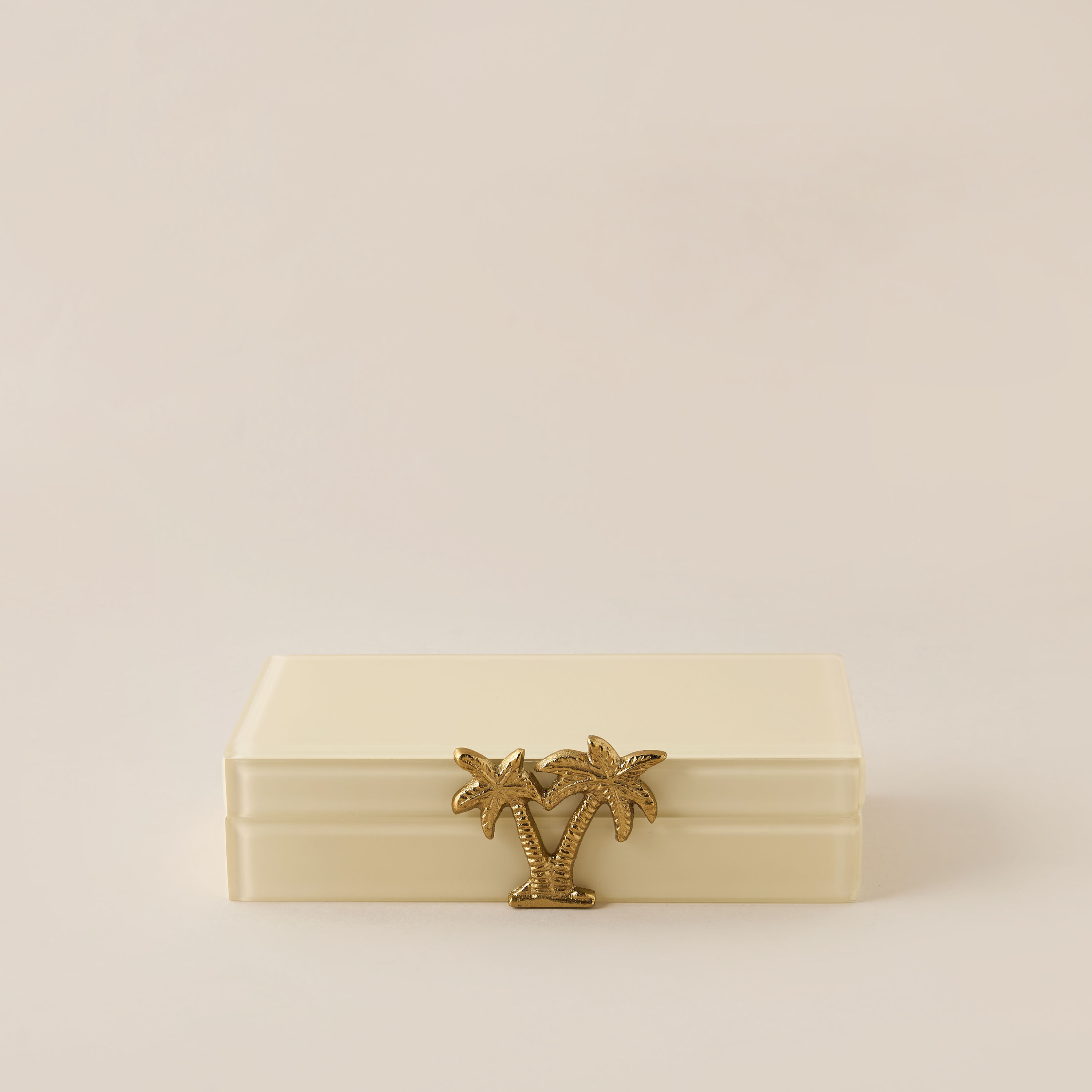 Palm Tree Accent Decorative Storage Box - 29x12x7 cms-household-storage-jewelleryorganizing-jewelleryboxesandstands-image-1