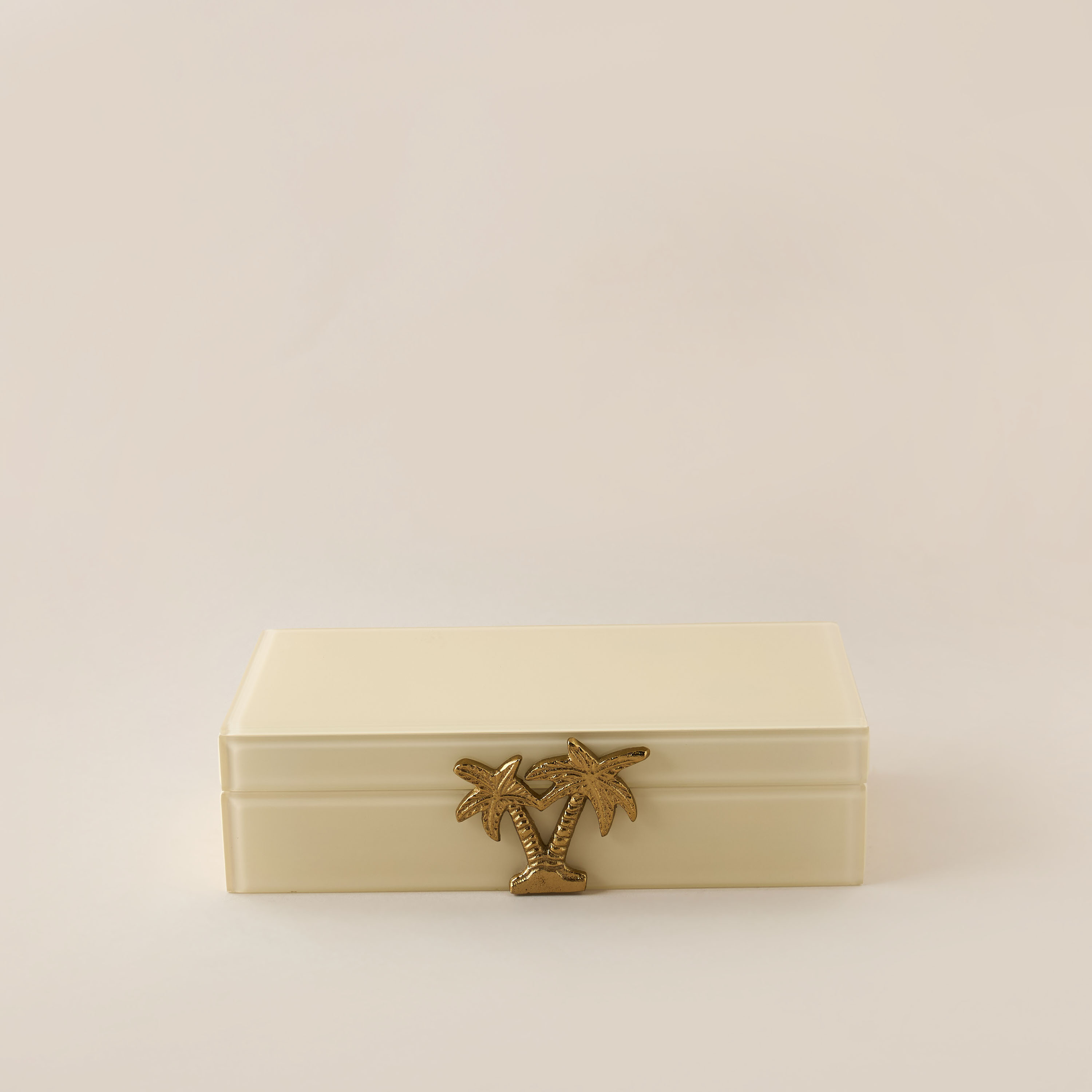 Palm Tree Accent Decorative Storage Box - 22x11x6 cms-household-storage-jewelleryorganizing-jewelleryboxesandstands-image-1