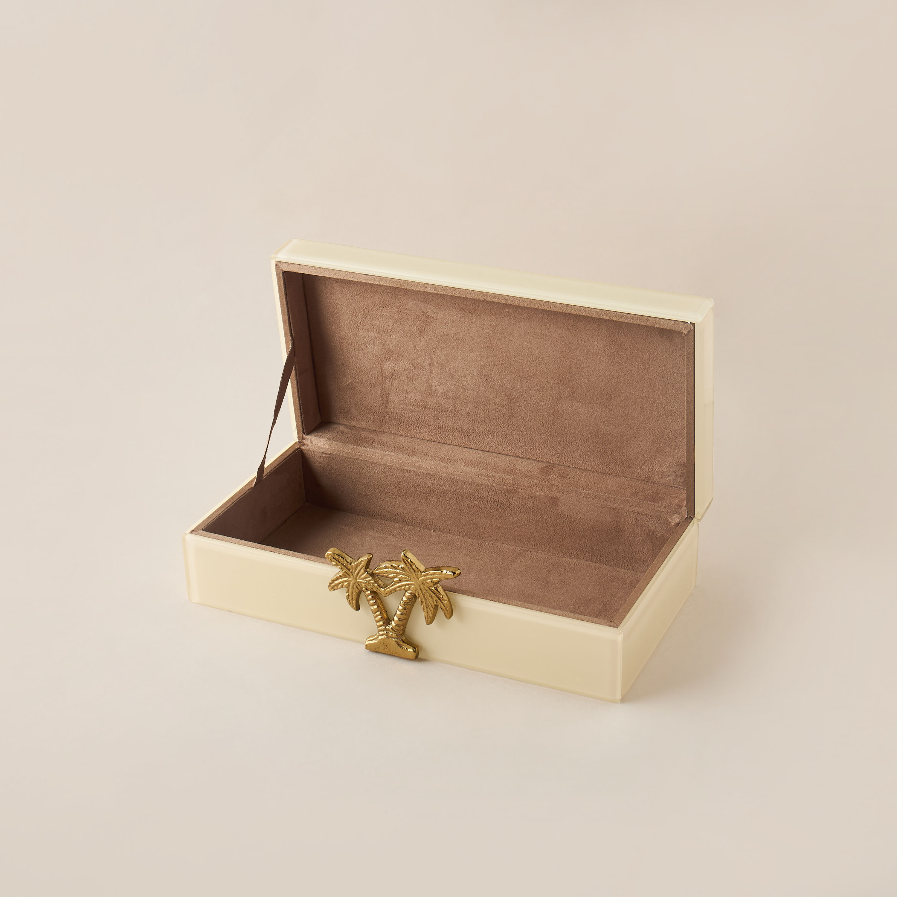 Palm Tree Accent Decorative Storage Box - 22x11x6 cms-household-storage-jewelleryorganizing-jewelleryboxesandstands-image-3