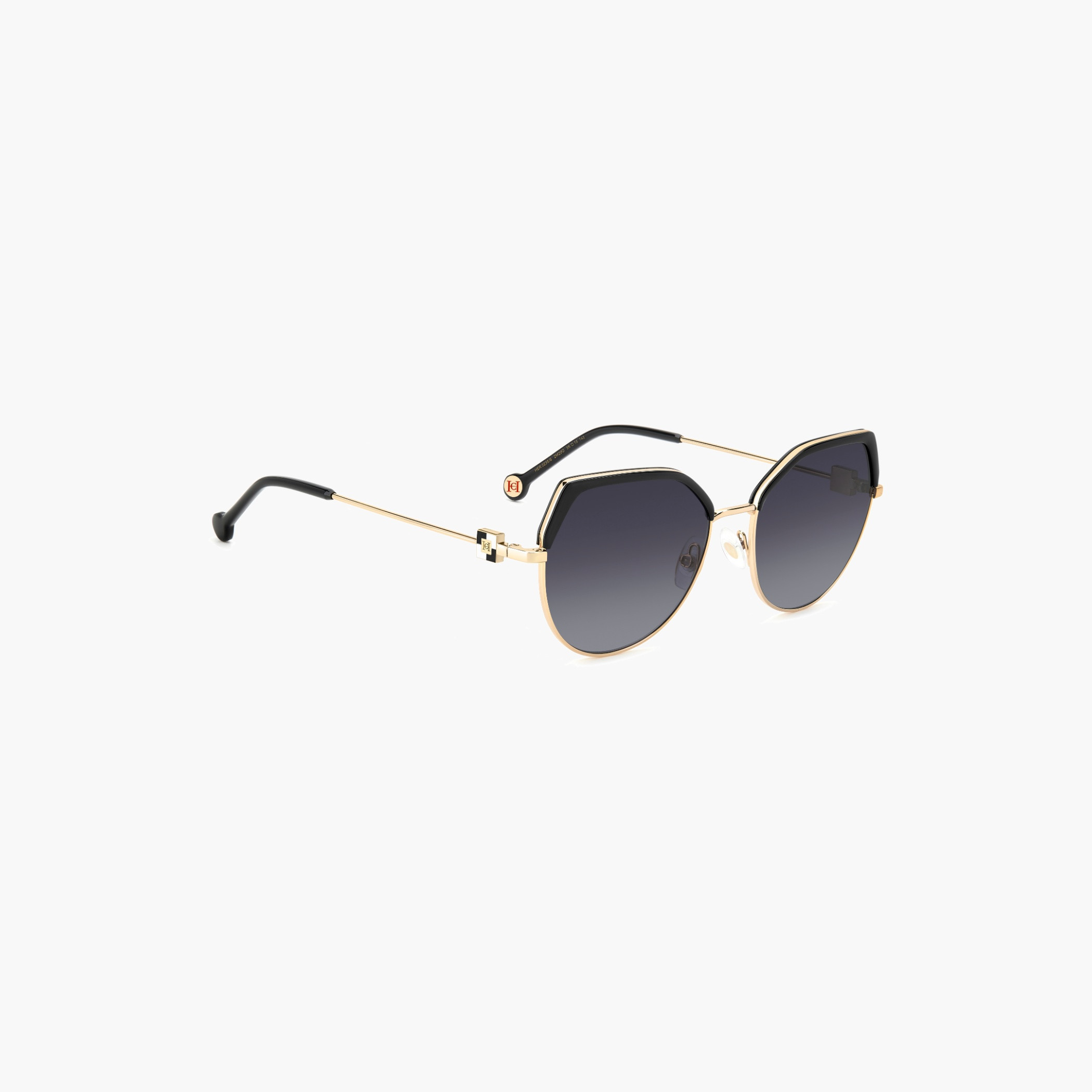 Geometric Frame Sunglasses Gold Black-women-sunglasses-image-3