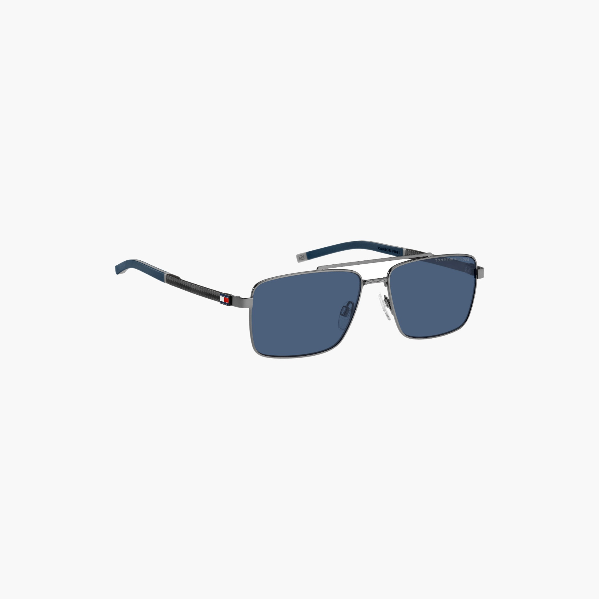 Rectangular Frame Sunglasses Blue Lens-men-sunglasses-image-2