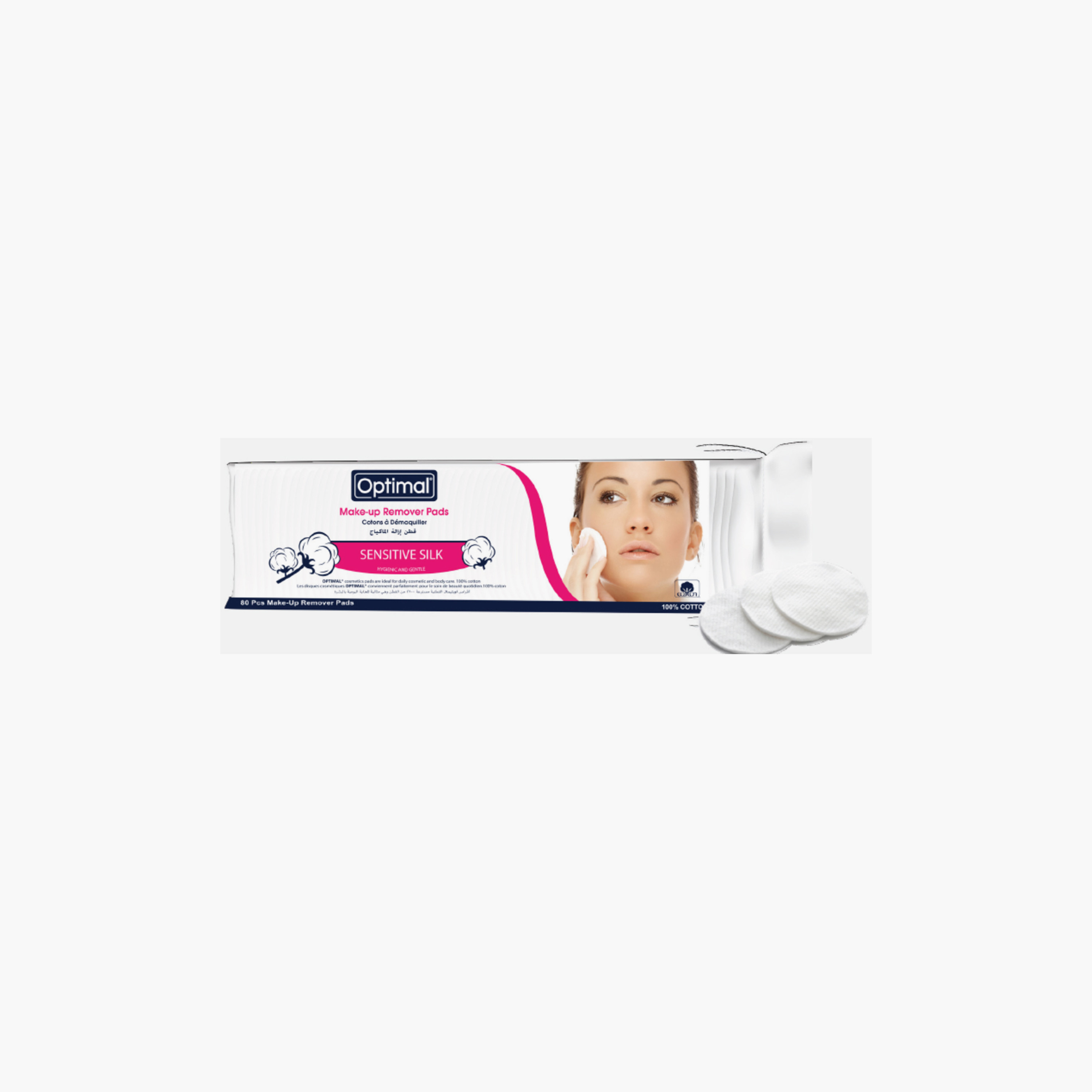 Optimal 80-Piece Make-Up Remover Pads - White-baby-bathandcare-grooming-image-1