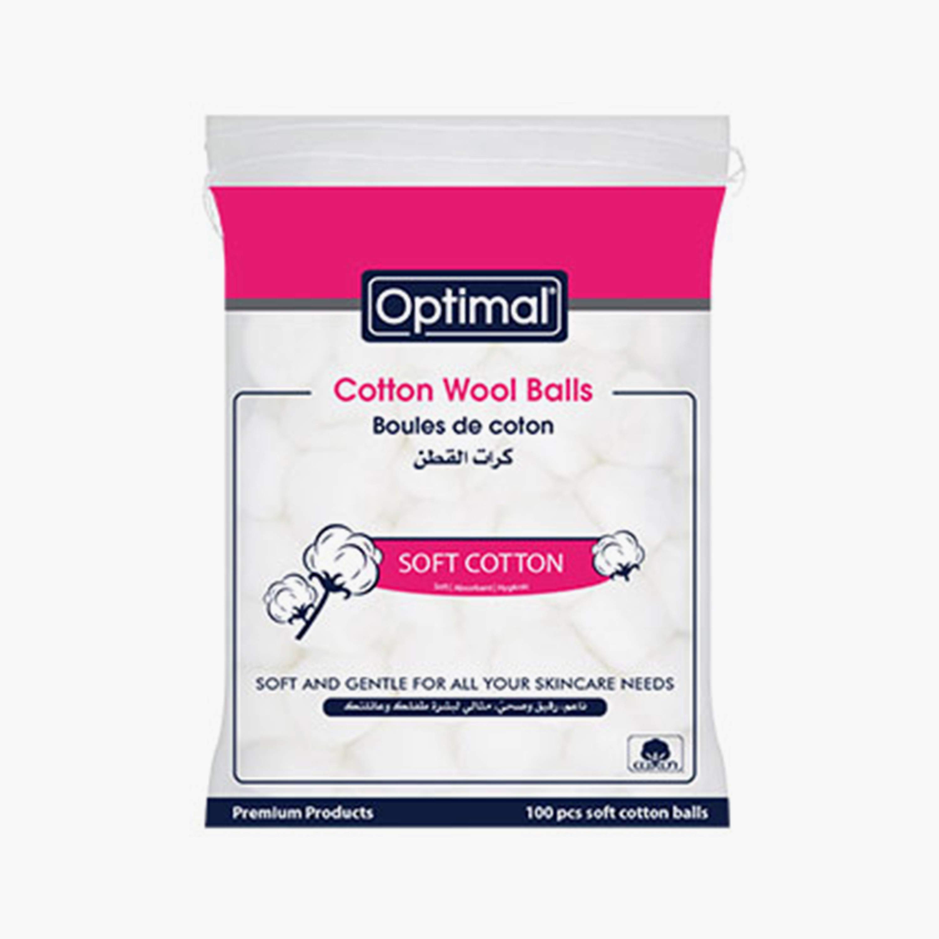 Optimal 100-Piece Cotton Wool Balls - White-baby-bathandcare-hairbodyskincare-image-3