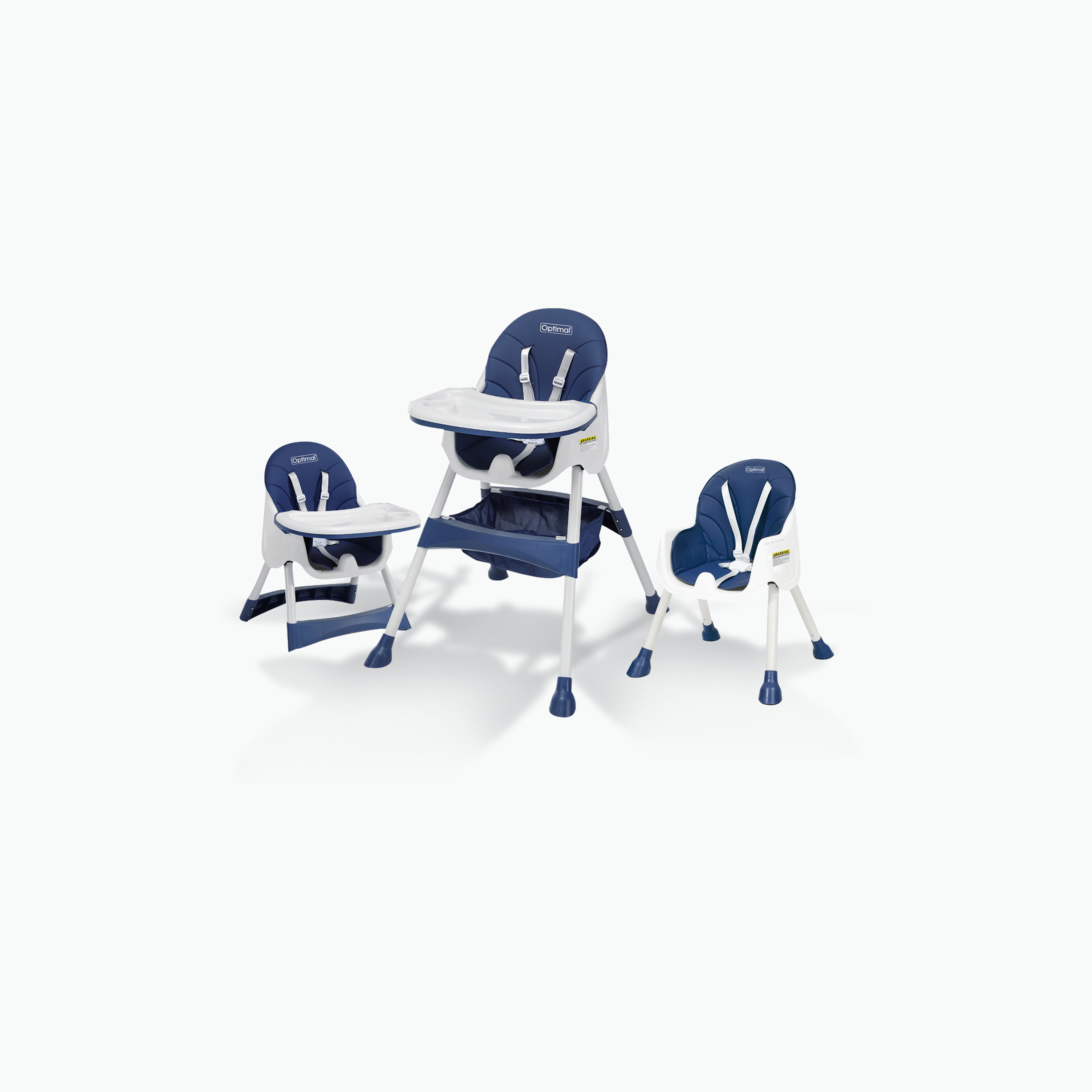 Optimal 3-In-1 Convertible Baby High Chair - Blue-baby-feeding-highchairsandboosters-image-4