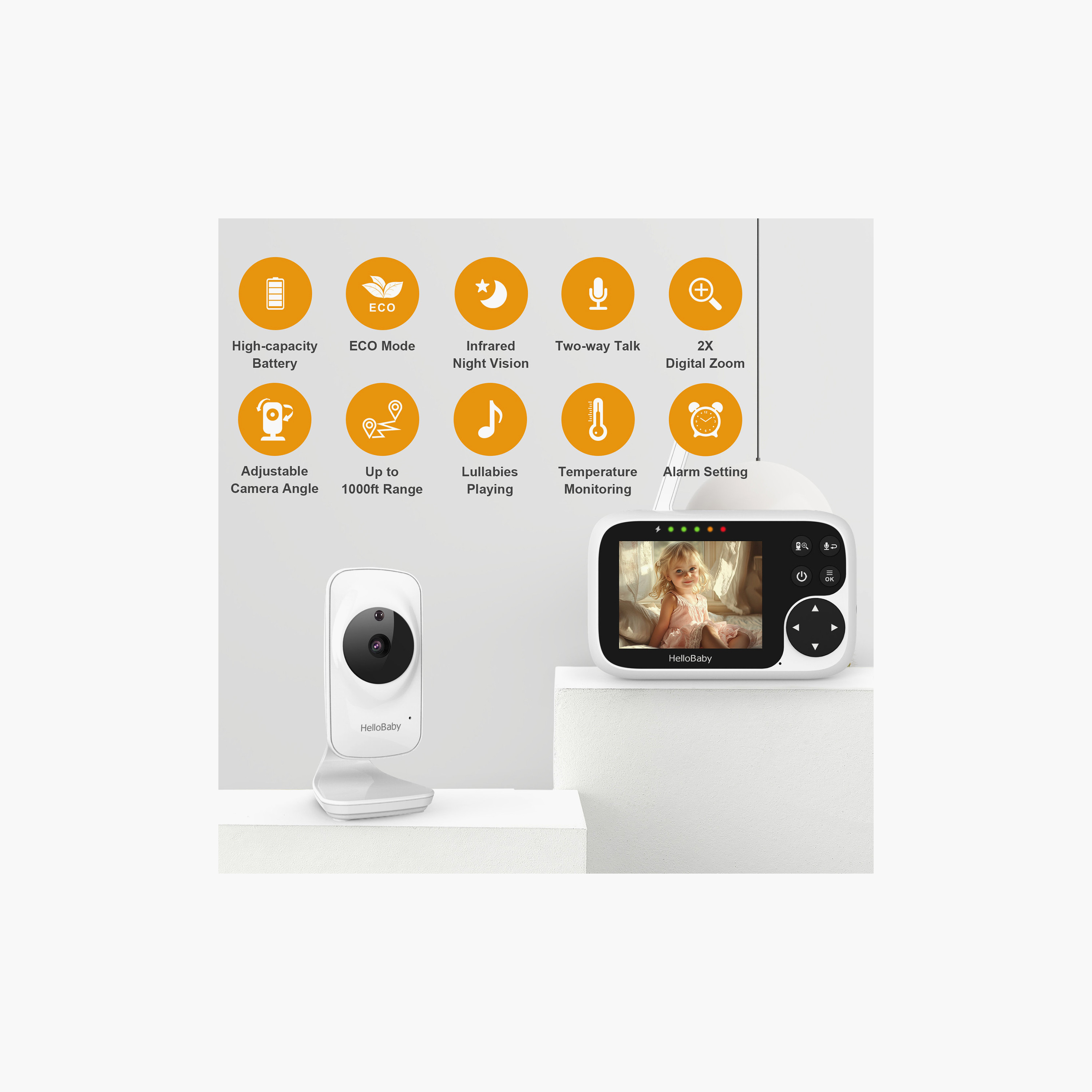 HelloBaby 2.4 inch LCD Video Baby Monitor-baby-healthandsafety-babymonitors-image-2