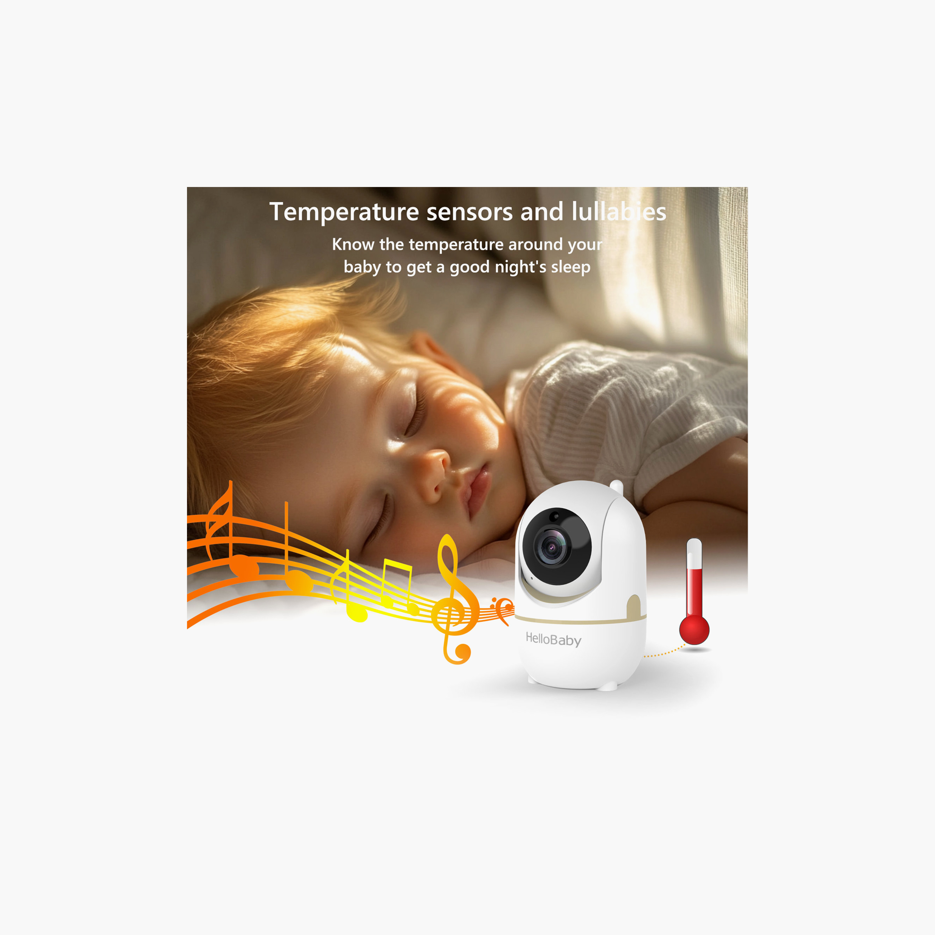 HelloBaby 2.4 inch LCD Video Baby Monitor with Remote Pan - Gold Limited Edition-baby-healthandsafety-babymonitors-image-11