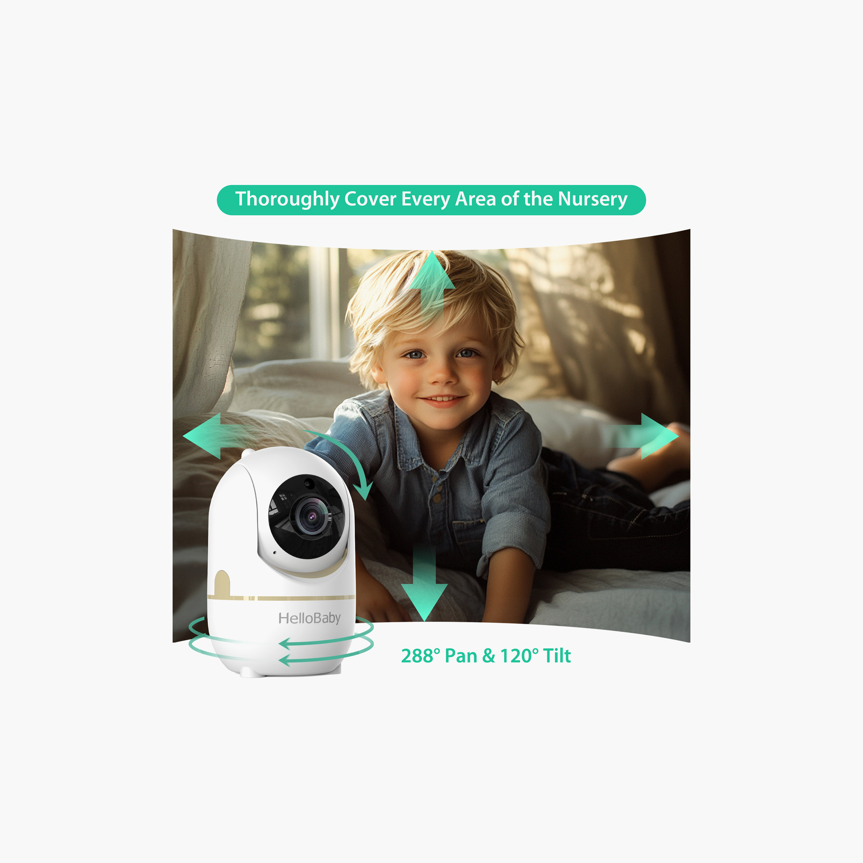 HelloBaby 2.4 inch LCD Video Baby Monitor with Remote Pan - Gold Limited Edition-baby-healthandsafety-babymonitors-image-5