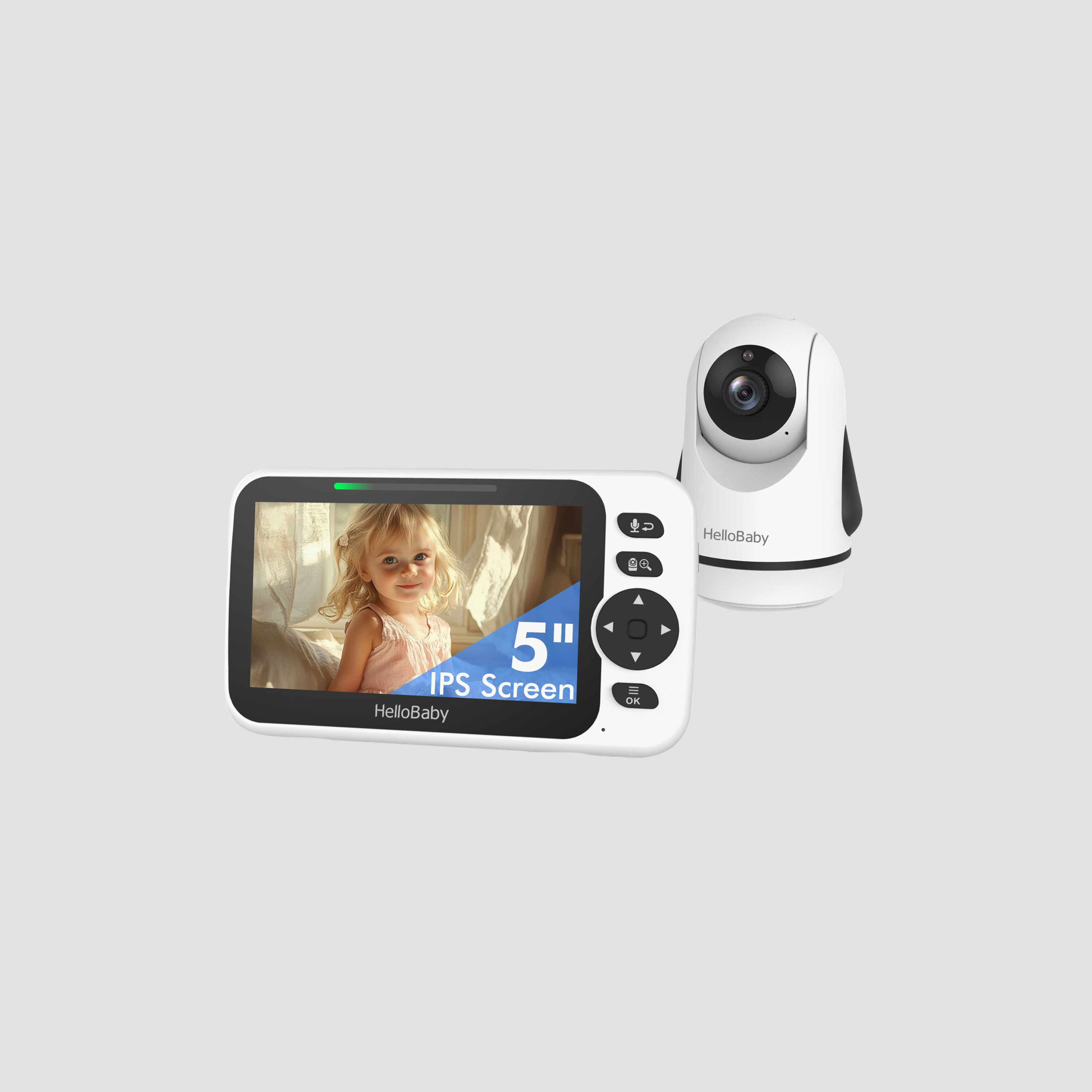 HelloBaby 5 inch LCD Video Baby Monitor with Remote Pan-baby-healthandsafety-babymonitors-image-1