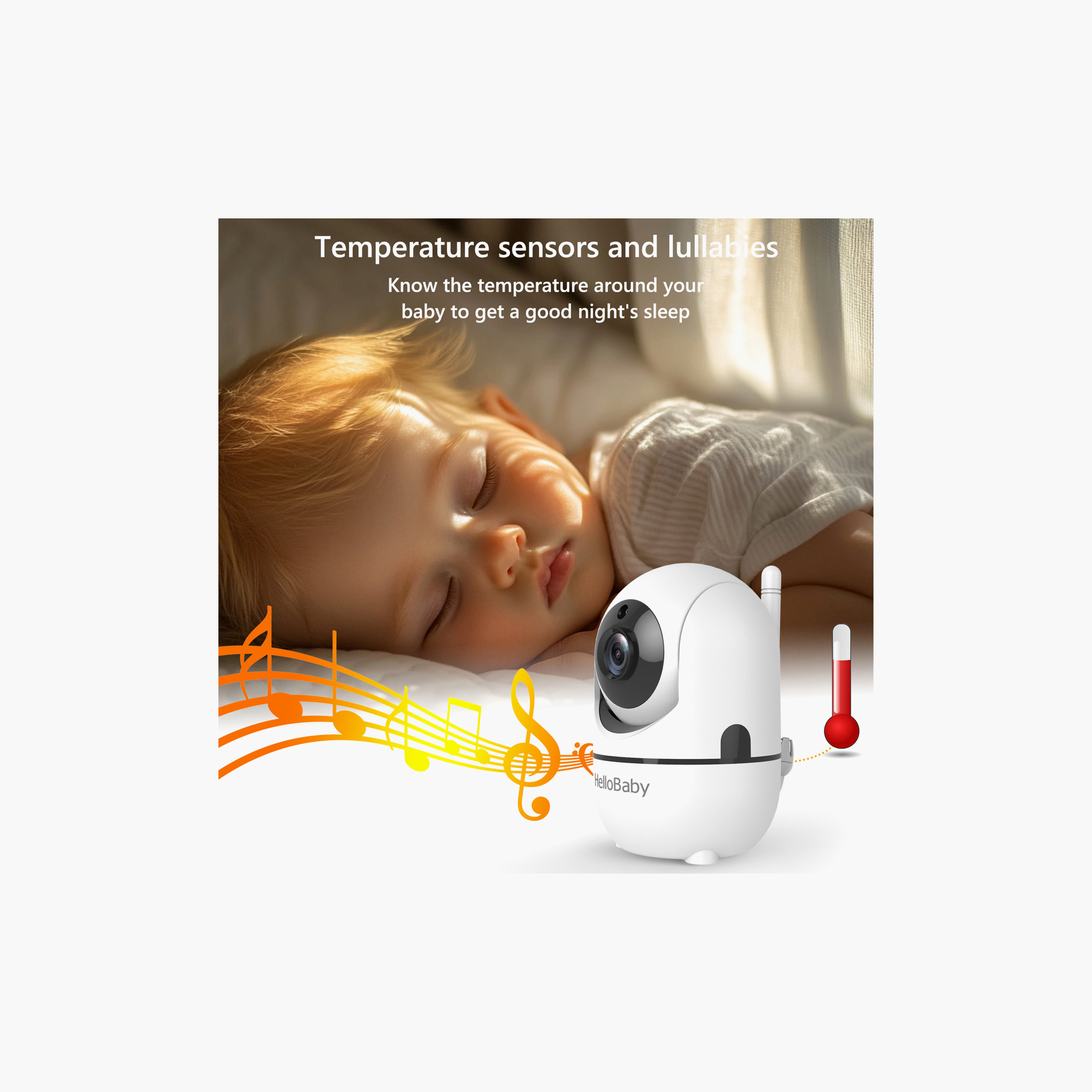 HelloBaby -  World's 1st  6-inch IPS LCD Video Baby Monitor w/ Remote Pan, Tilt & Zoom, 1000 ft, Night Vision-baby-healthandsafety-babymonitors-image-5