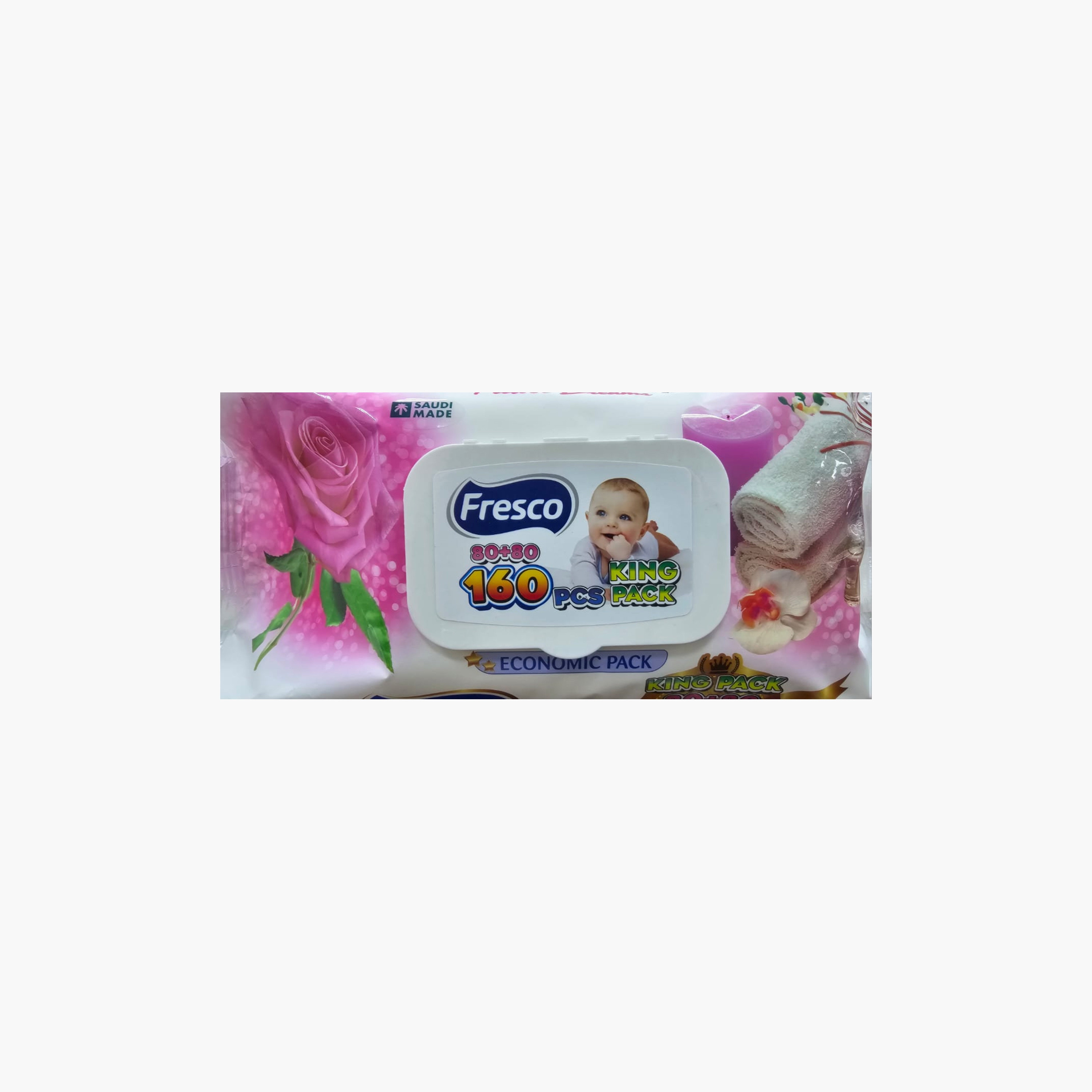 Fresco 160-Piece Flower Dreams Wet Wipes-baby-diapering-babywipes-image-2