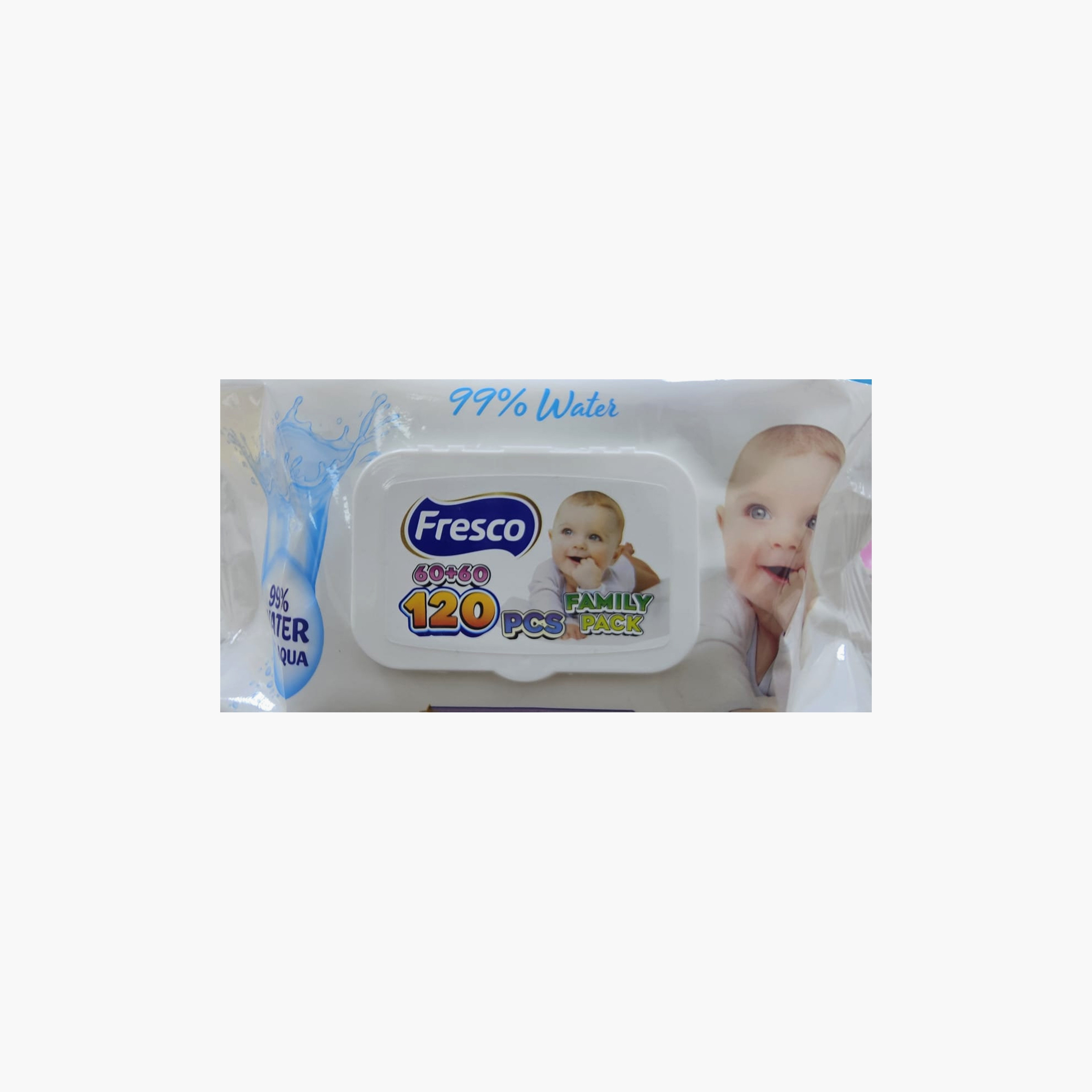 Fresco 120-Piece Pure Aqua Wet Wipes-baby-diapering-babywipes-image-1