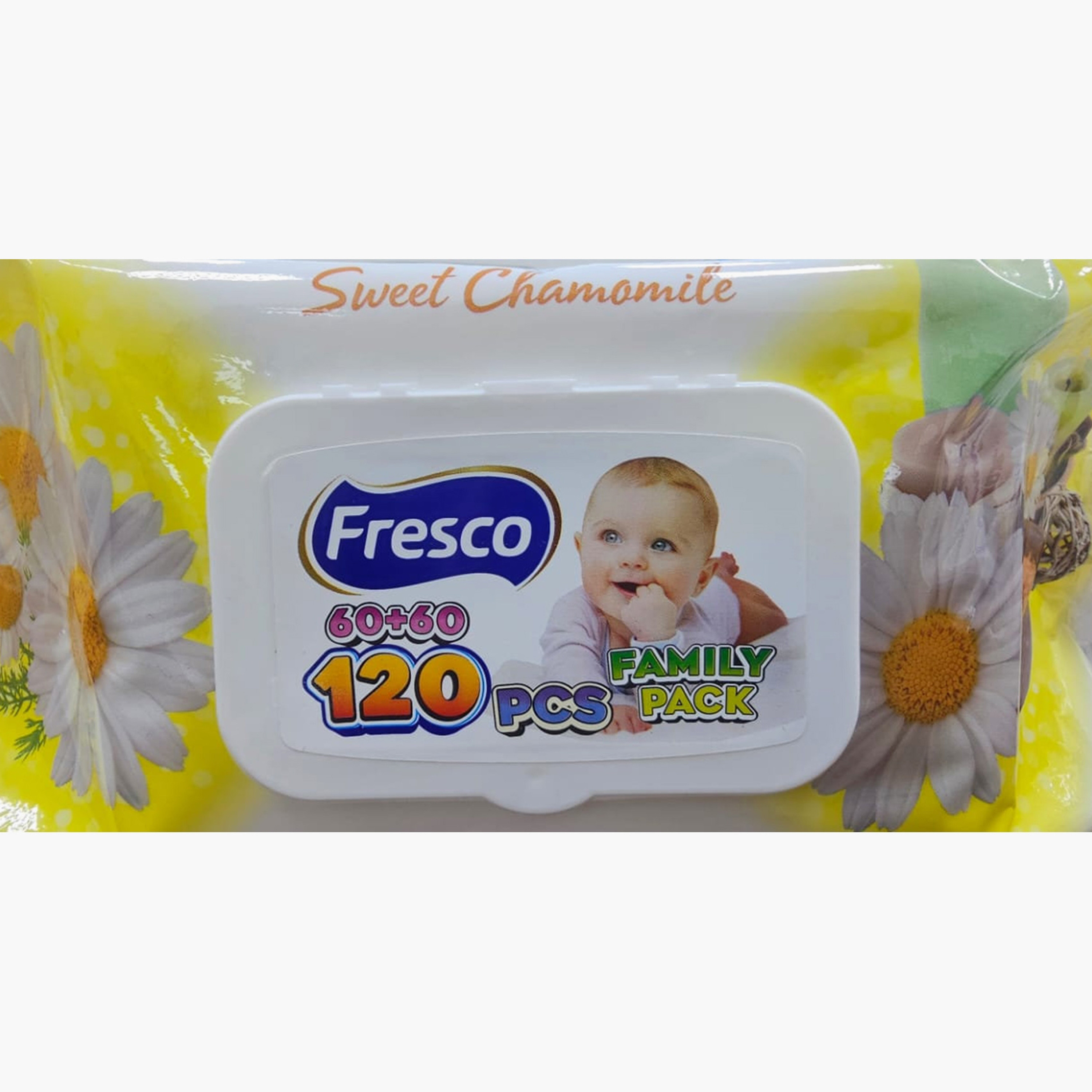 Fresco 120-Piece Sweet Chamomile Wet Wipes-baby-diapering-babywipes-image-3