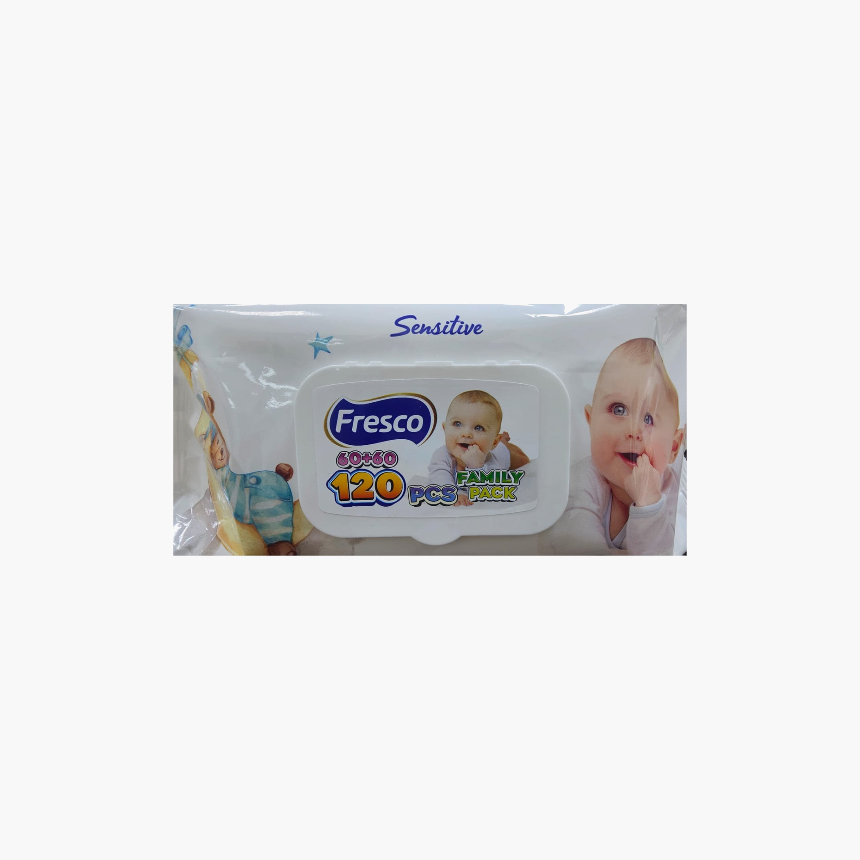 مناديل مبللة فريسكو، 120 قطعة، للبشرة الحساسة-baby-diapering-babywipes-image-2