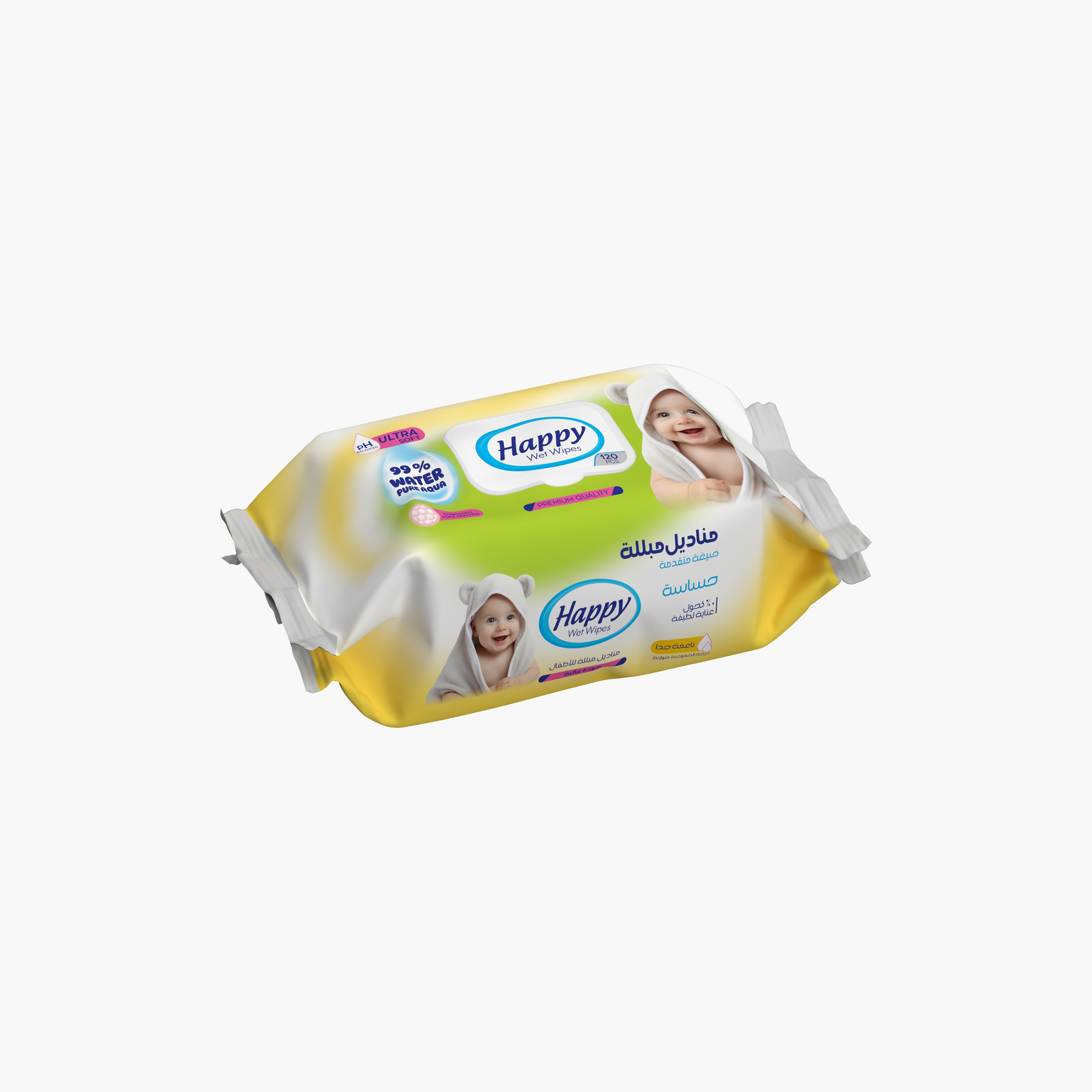 Happy 120-Piece Soft Skin Wet Wipes-baby-diapering-babywipes-image-1