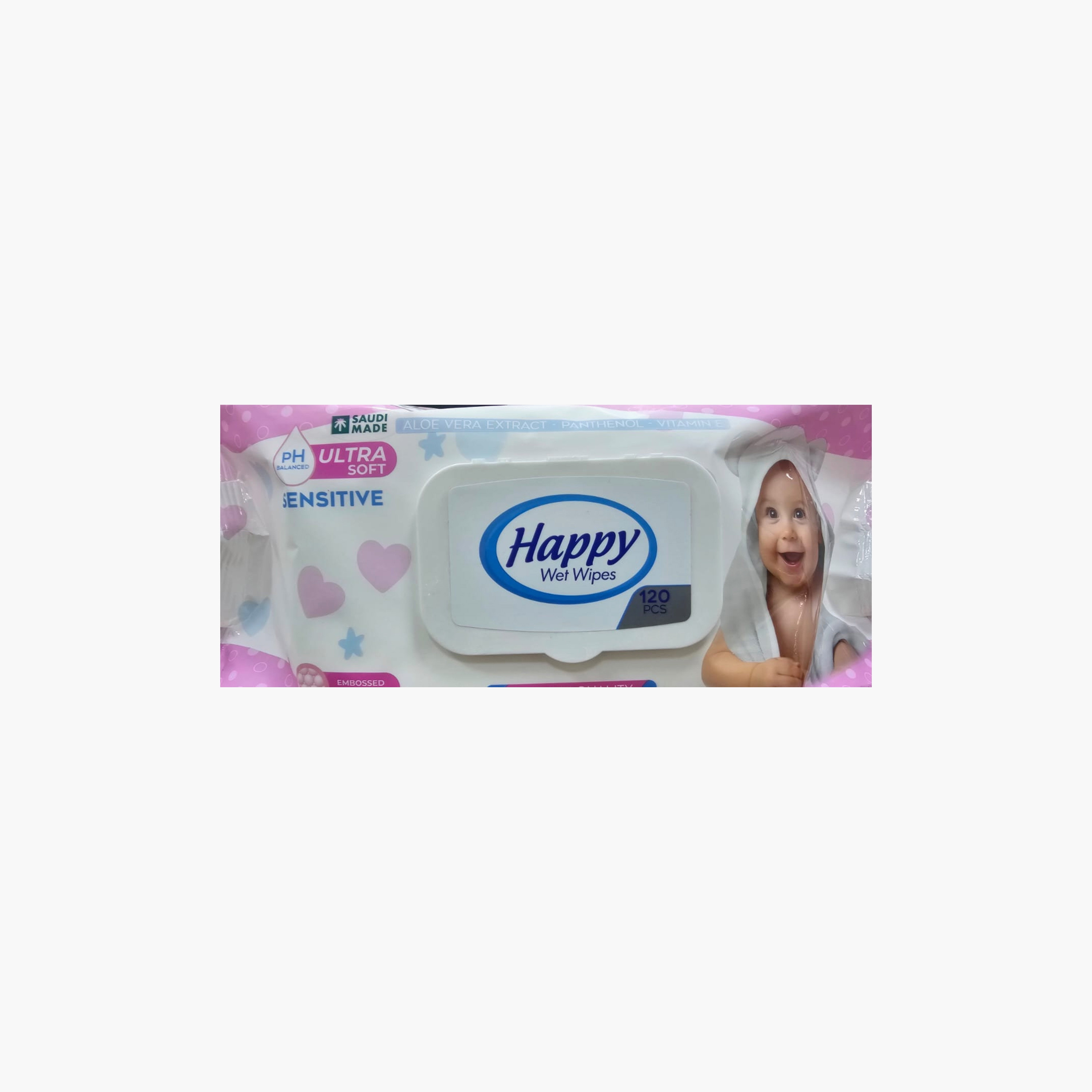 Happy 120-Piece Sensitive Wet Wipes-baby-diapering-babywipes-image-2