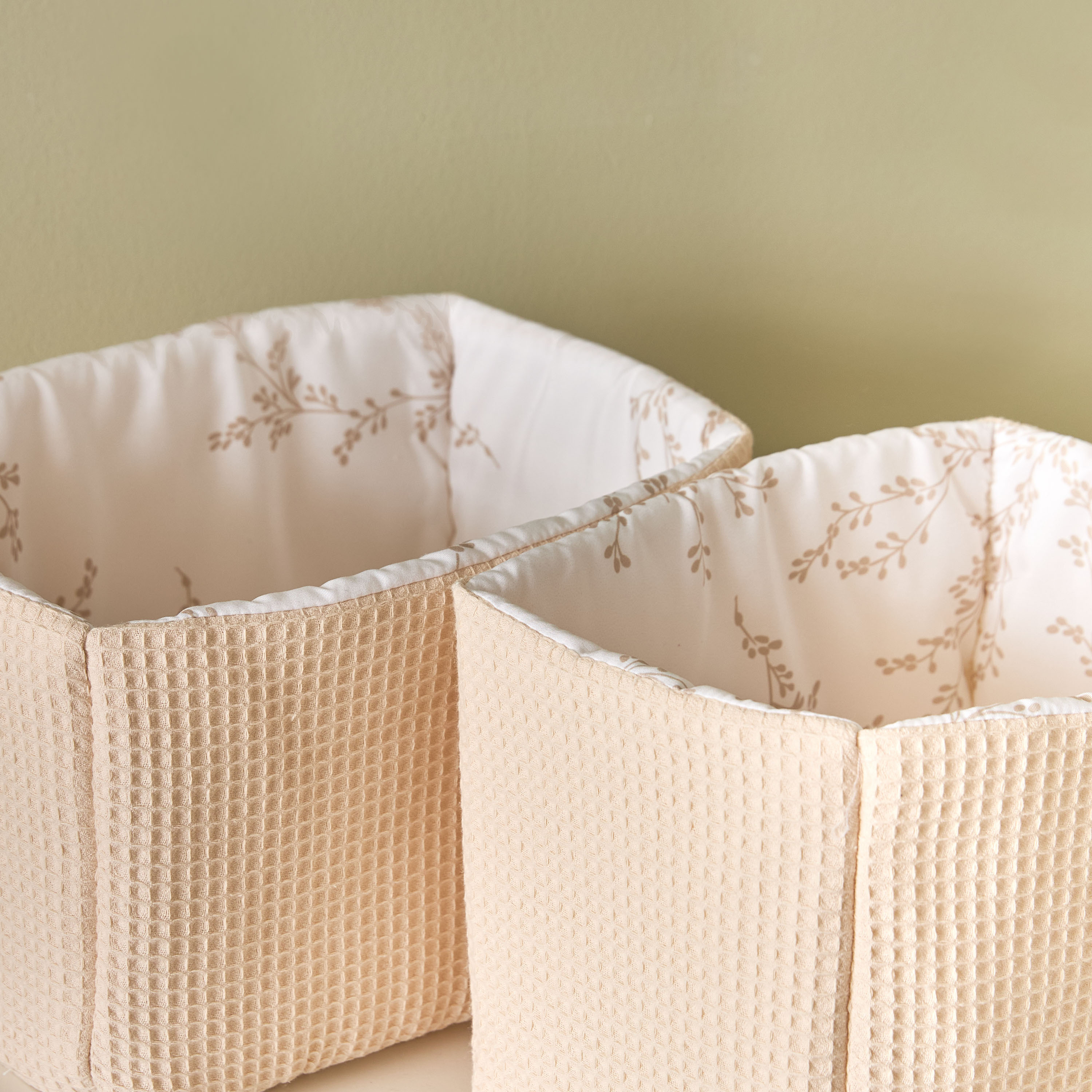 Pack of 2 Juniors Changing Table Organiser with Leaves Print-baby-nursery-furniture-wardrobesandstorage-image-5