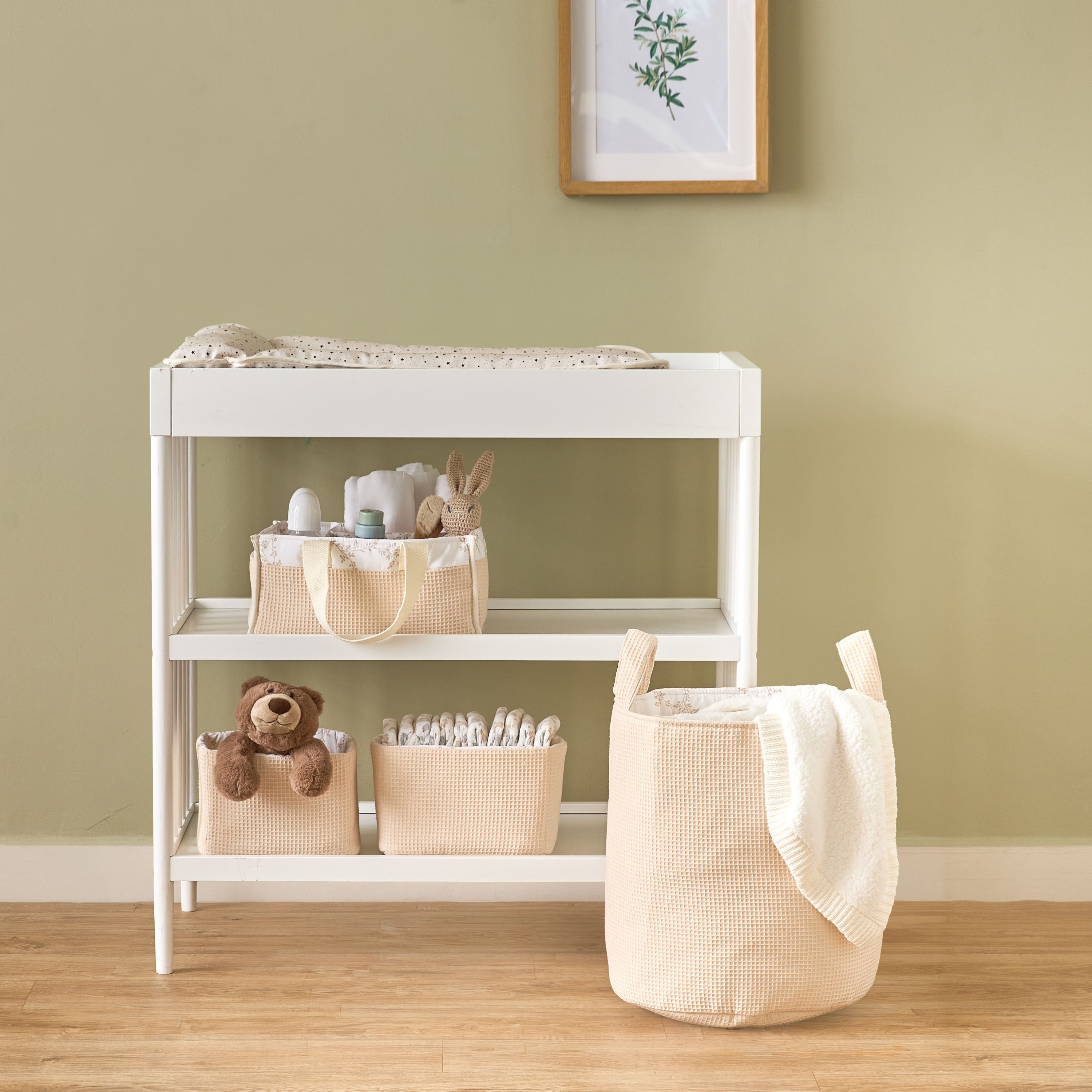 Pack of 2 Juniors Changing Table Organiser with Leaves Print-baby-nursery-furniture-wardrobesandstorage-image-8