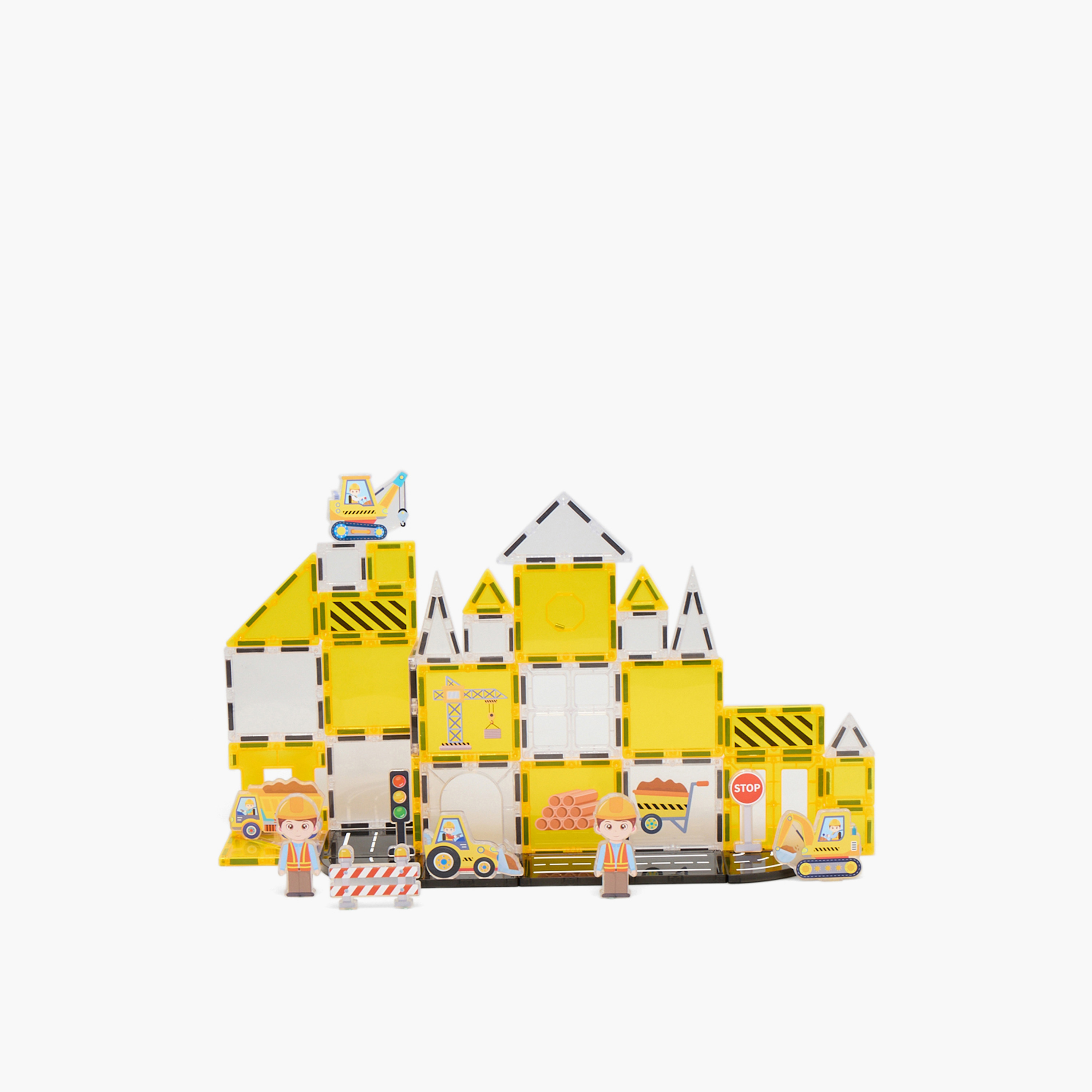 طقم بناء بلاطات مغناطيسية 47 قطعة من جونيورز-toys-buildingblocks-blocks-image-1