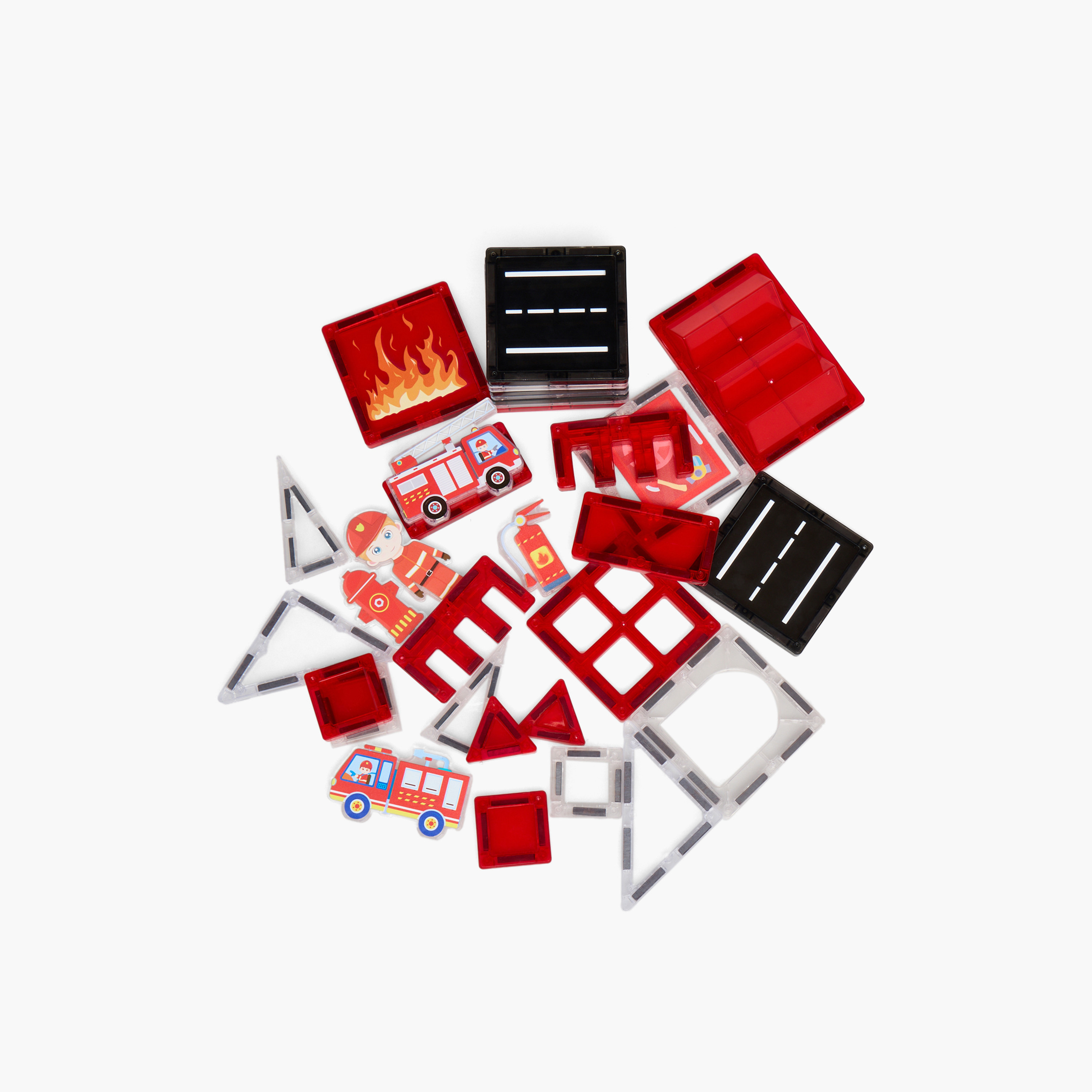 Juniors 32-Piece Fire Control Magnetic Tiles Set-toys-buildingblocks-blocks-image-6