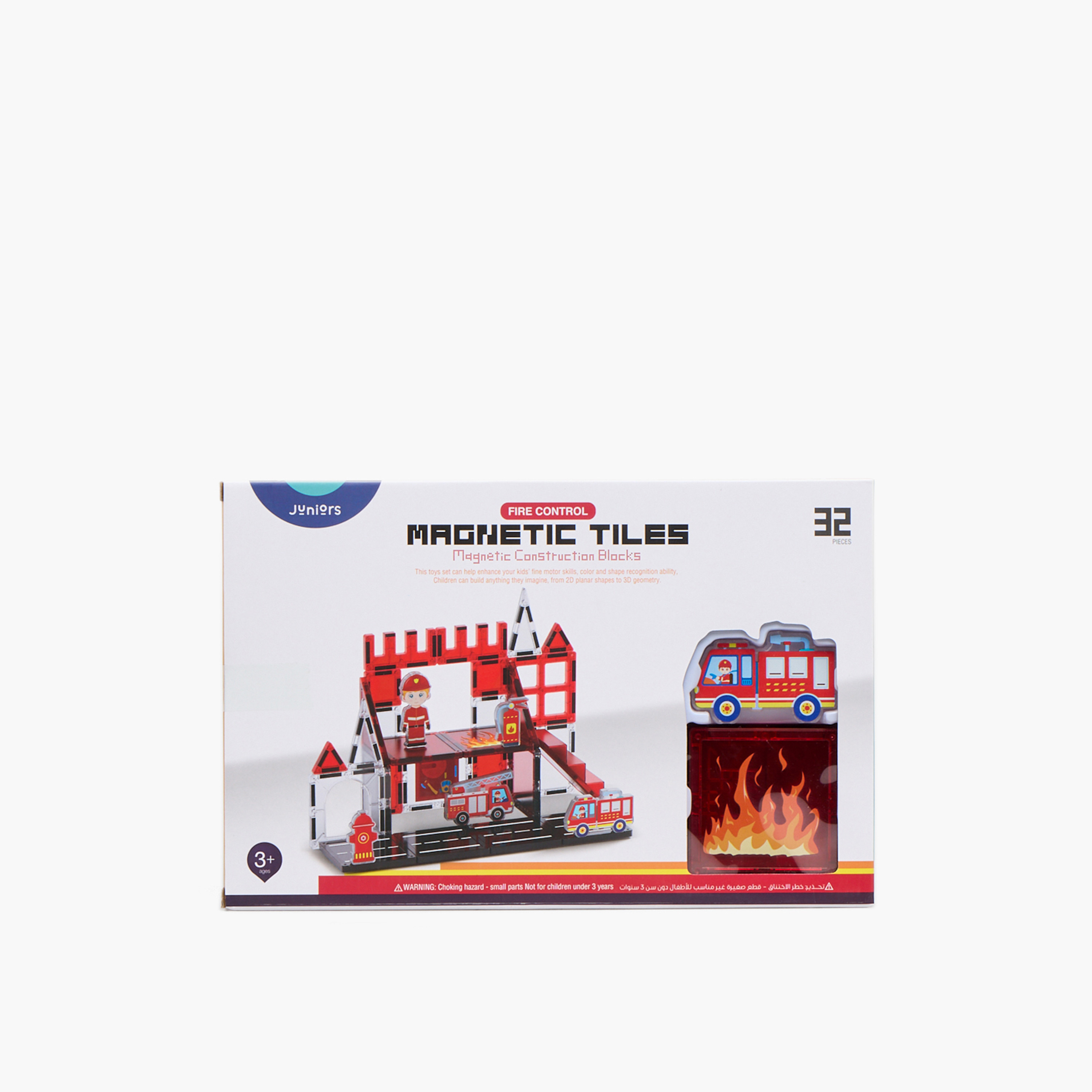 Juniors 32-Piece Fire Control Magnetic Tiles Set-toys-buildingblocks-blocks-image-7