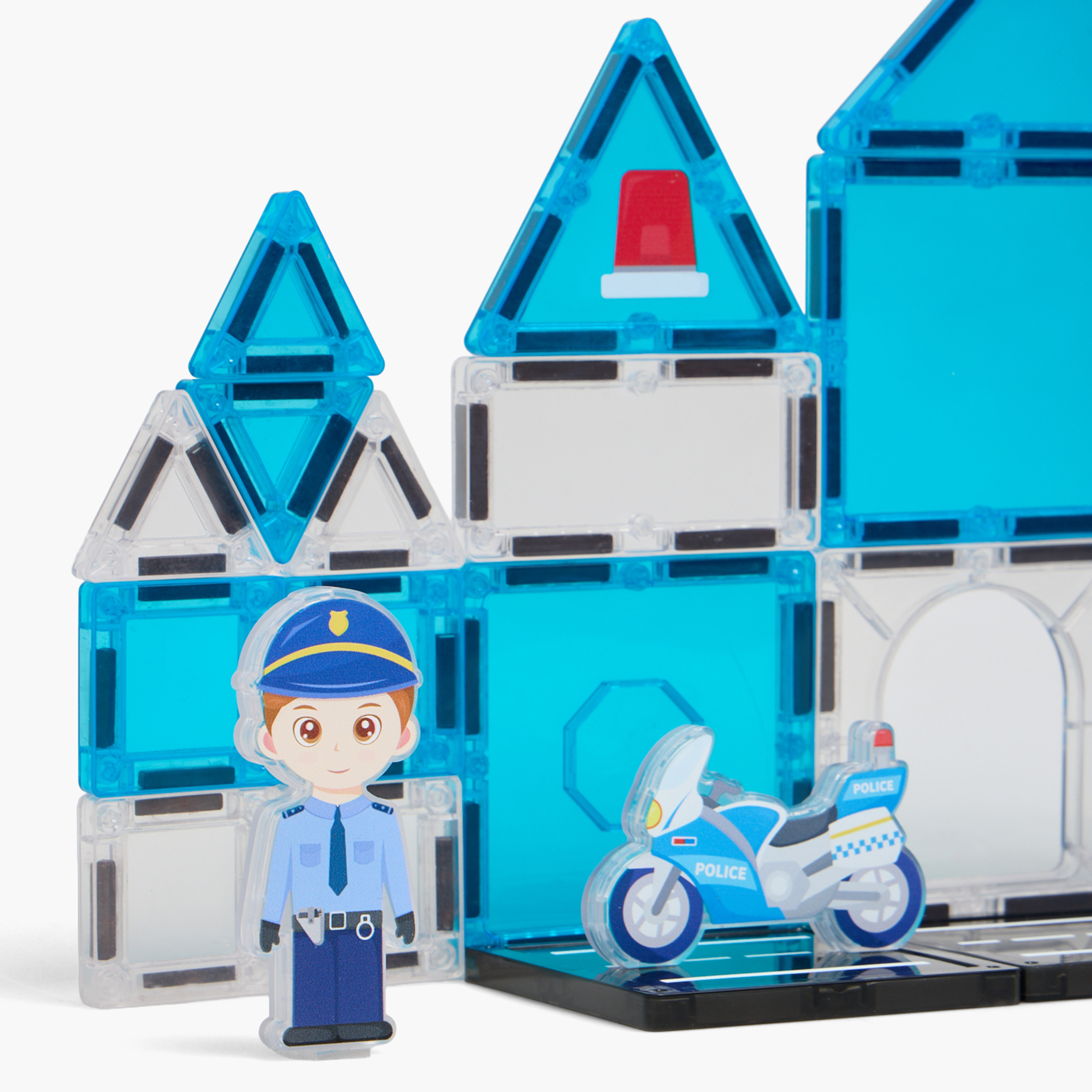 Juniors 28-Piece Magnetic Tiles Police Construction Blocks Set-toys-buildingblocks-blocks-image-4