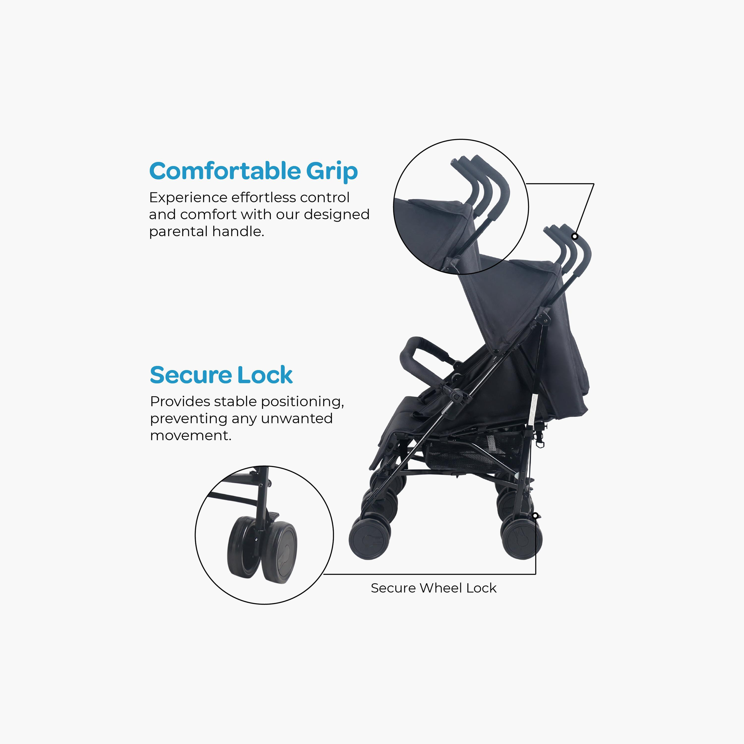 Moon Twinnzi Side By Side Duo Tandem Stroller For Twins - 0-3 Years- 15 kg Per Seat-baby-gear-strollersandprams-strollers-image-3