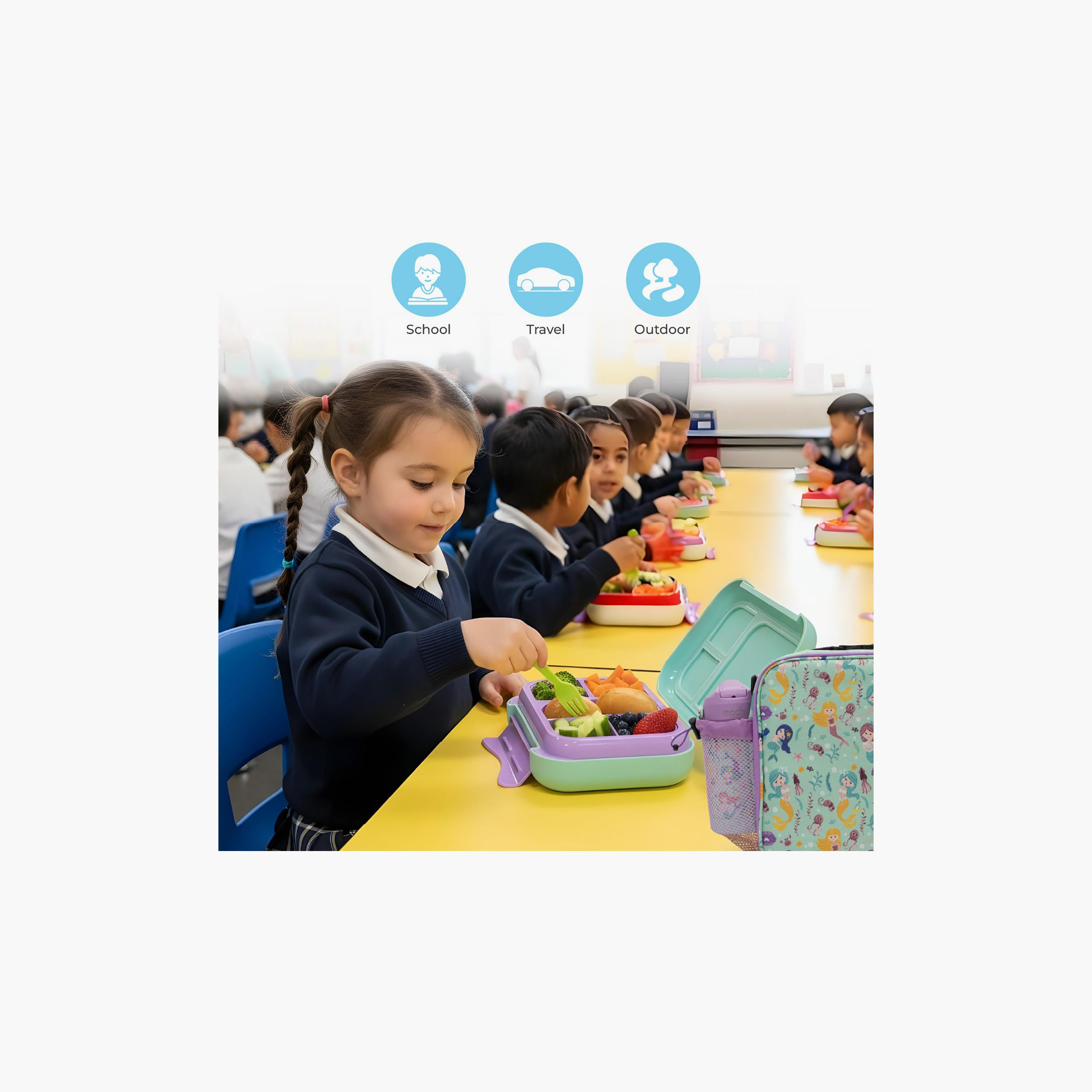 مجموعة صندوق غداء مارميتا مع زجاجة معزولة وحقيبة من مون - حورية البحر-school-lunchessentials-lunchboxes-image-3