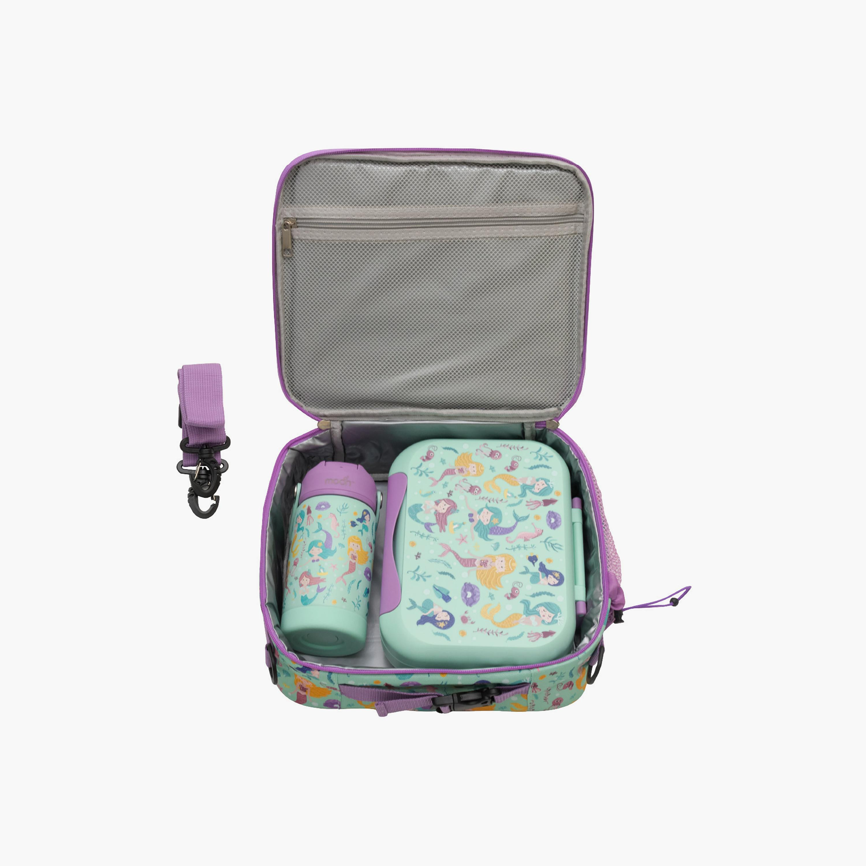 مجموعة صندوق غداء مارميتا مع زجاجة معزولة وحقيبة من مون - حورية البحر-school-lunchessentials-lunchboxes-image-8