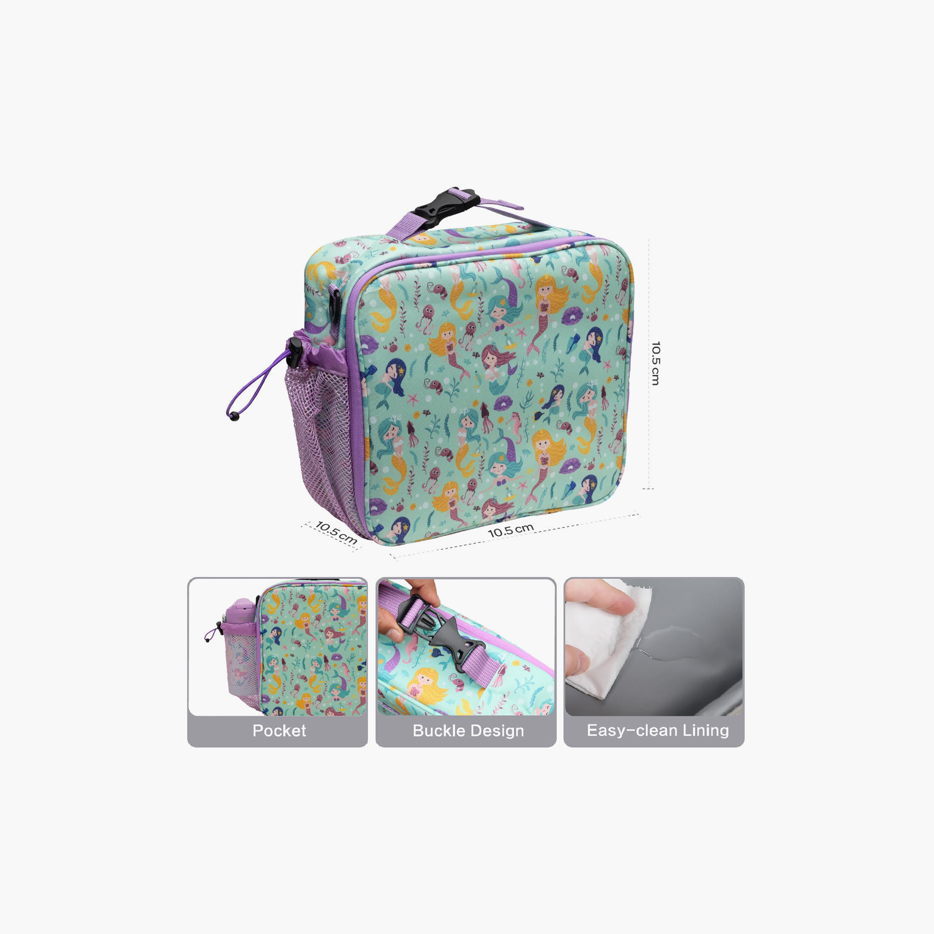 مجموعة صندوق غداء مارميتا مع زجاجة معزولة وحقيبة من مون - حورية البحر-school-lunchessentials-lunchboxes-image-9