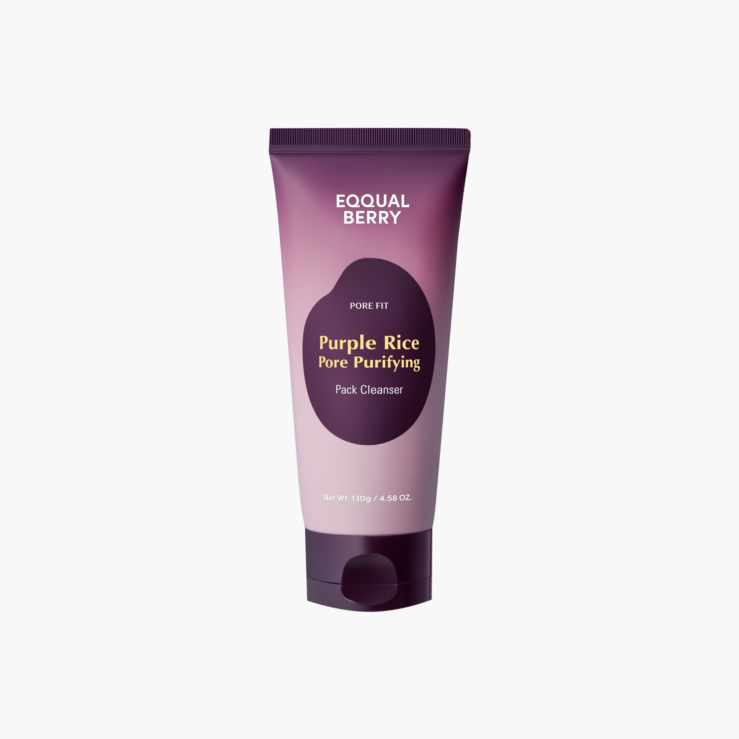 EQQUALBERRY Purple Rice Pore Purifying Cleanser 130g-beautyandpersonalcare-kbeauty-skin-suncare-bodysunscreen-image-1