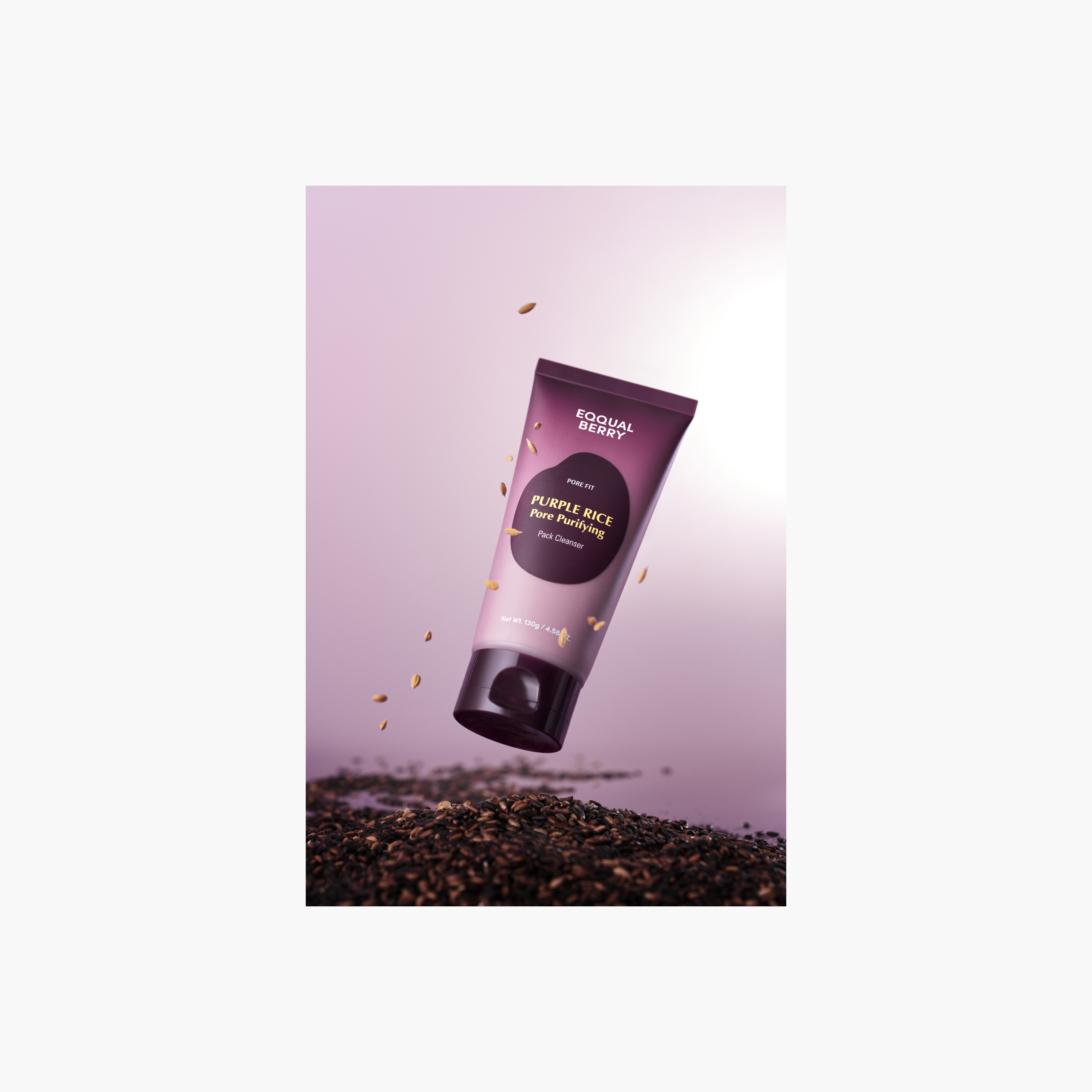 EQQUALBERRY Purple Rice Pore Purifying Cleanser 130g-beautyandpersonalcare-kbeauty-skin-suncare-bodysunscreen-image-2