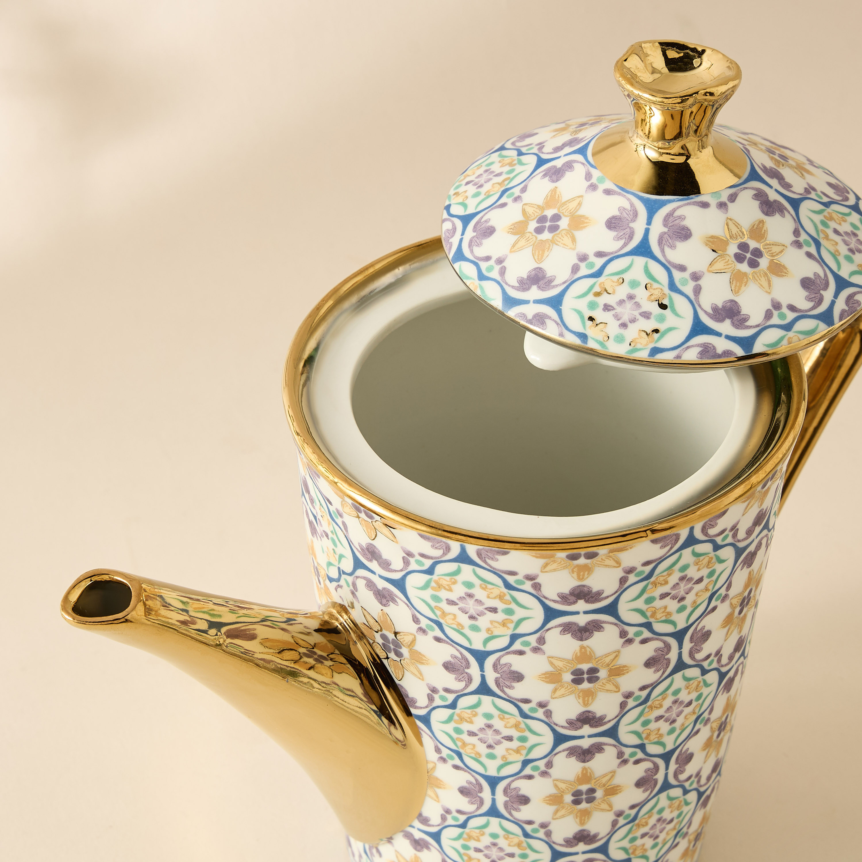 Mosaica 13-Piece Porcelain Cup and Saucer Set - 220 ml-household-dining-teaandcoffee-teaandcoffeesets-image-7