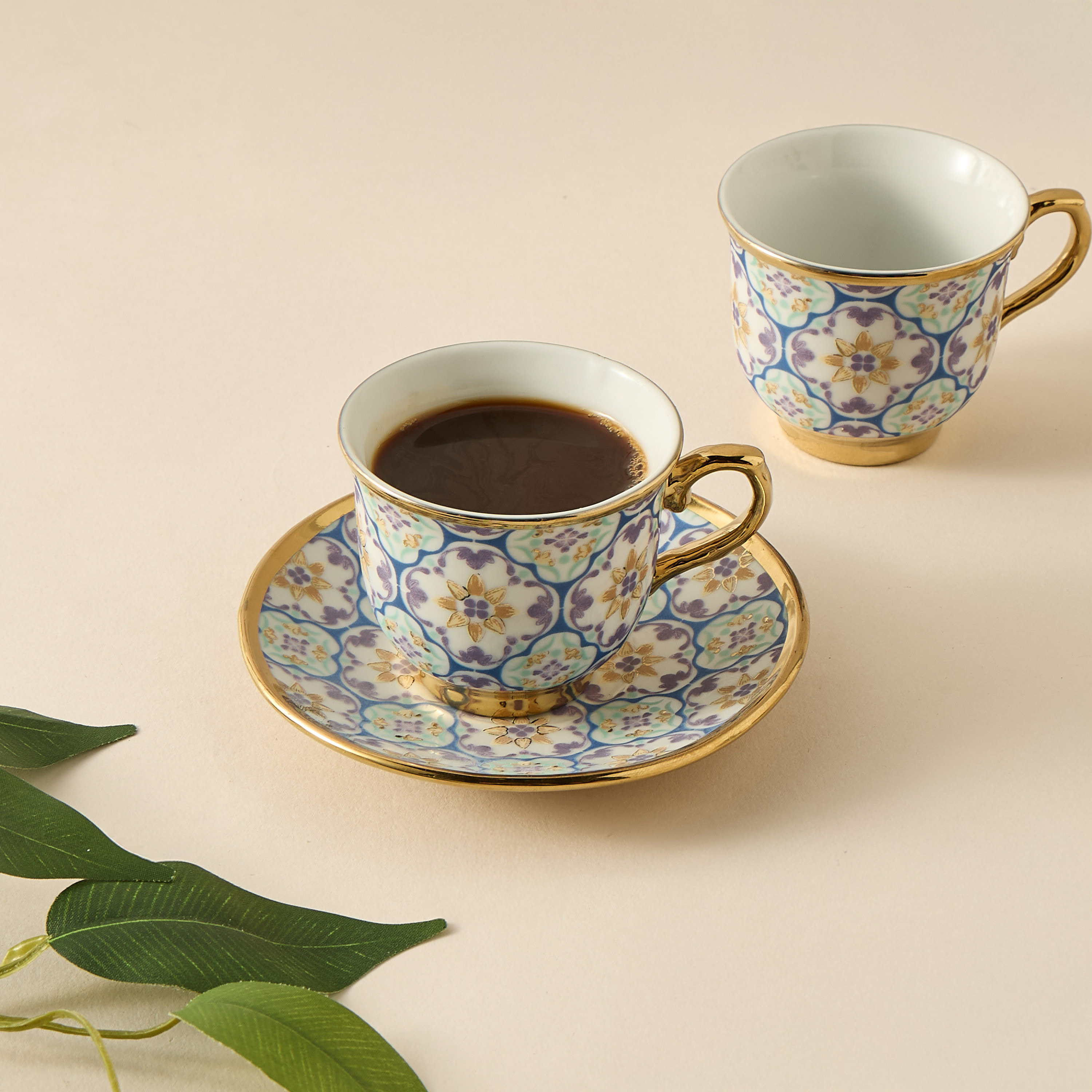 Mosaica 12-Piece Printed Cup and Saucer Set-household-dining-teaandcoffee-teaandcoffeesets-image-3