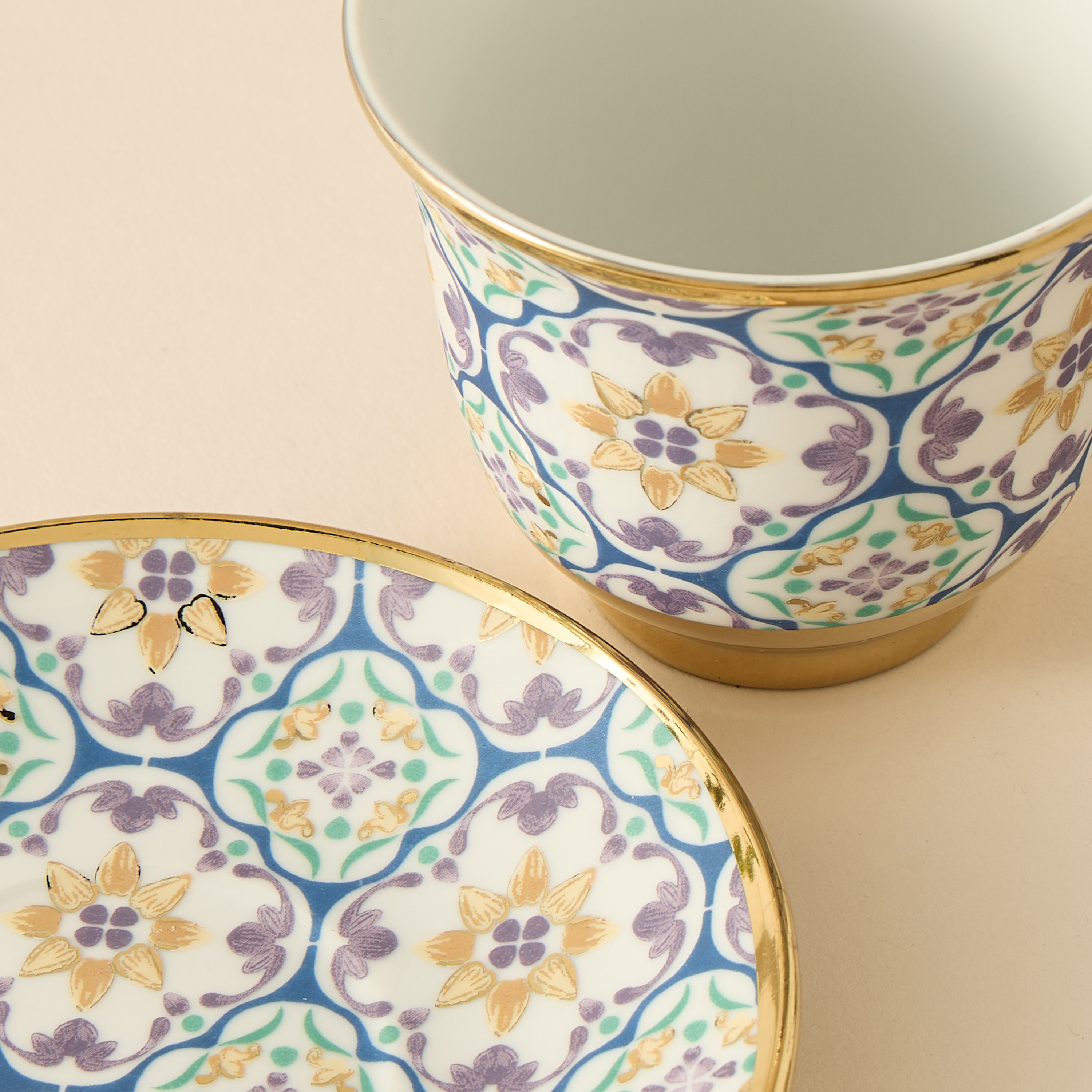 Mosaica 12-Piece Printed Cup and Saucer Set-household-dining-teaandcoffee-teaandcoffeesets-image-5