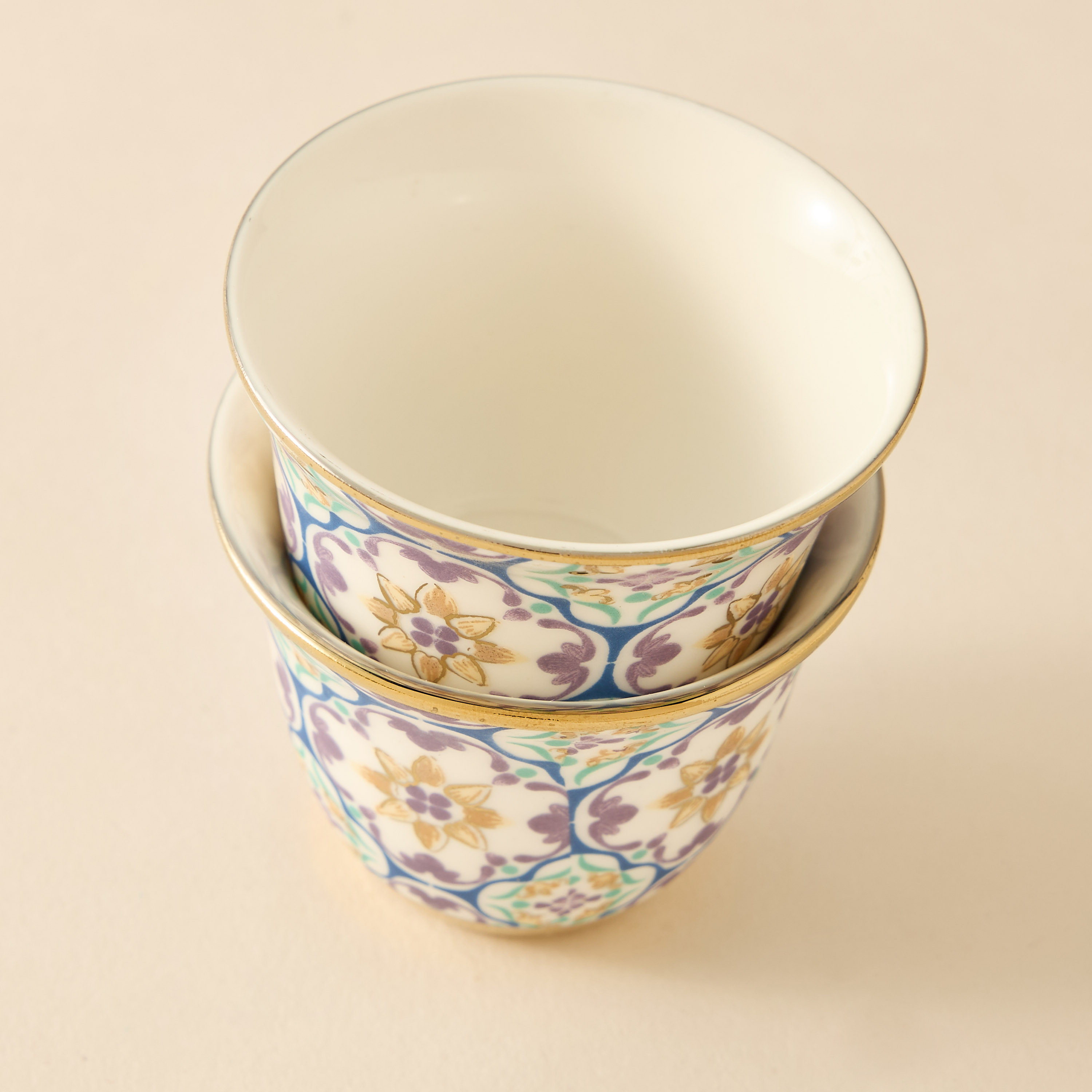 Mosaica 6-Piece Bone China Kahwa Cup Set - 80 ml-household-dining-teaandcoffee-teaandcoffeesets-image-5