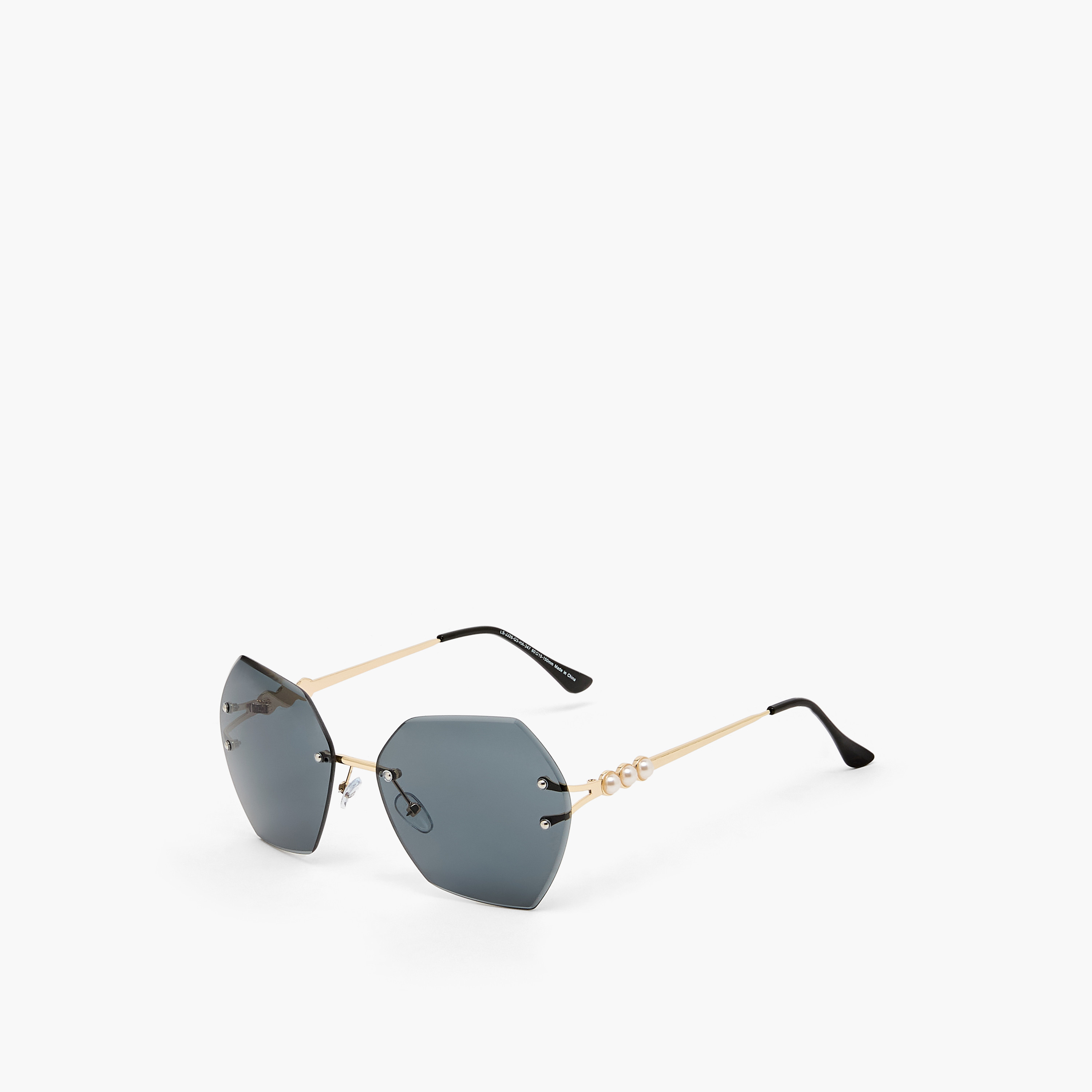 نظارة شمسية هندسية بعدسات سوداء-women-sunglasses-image-1