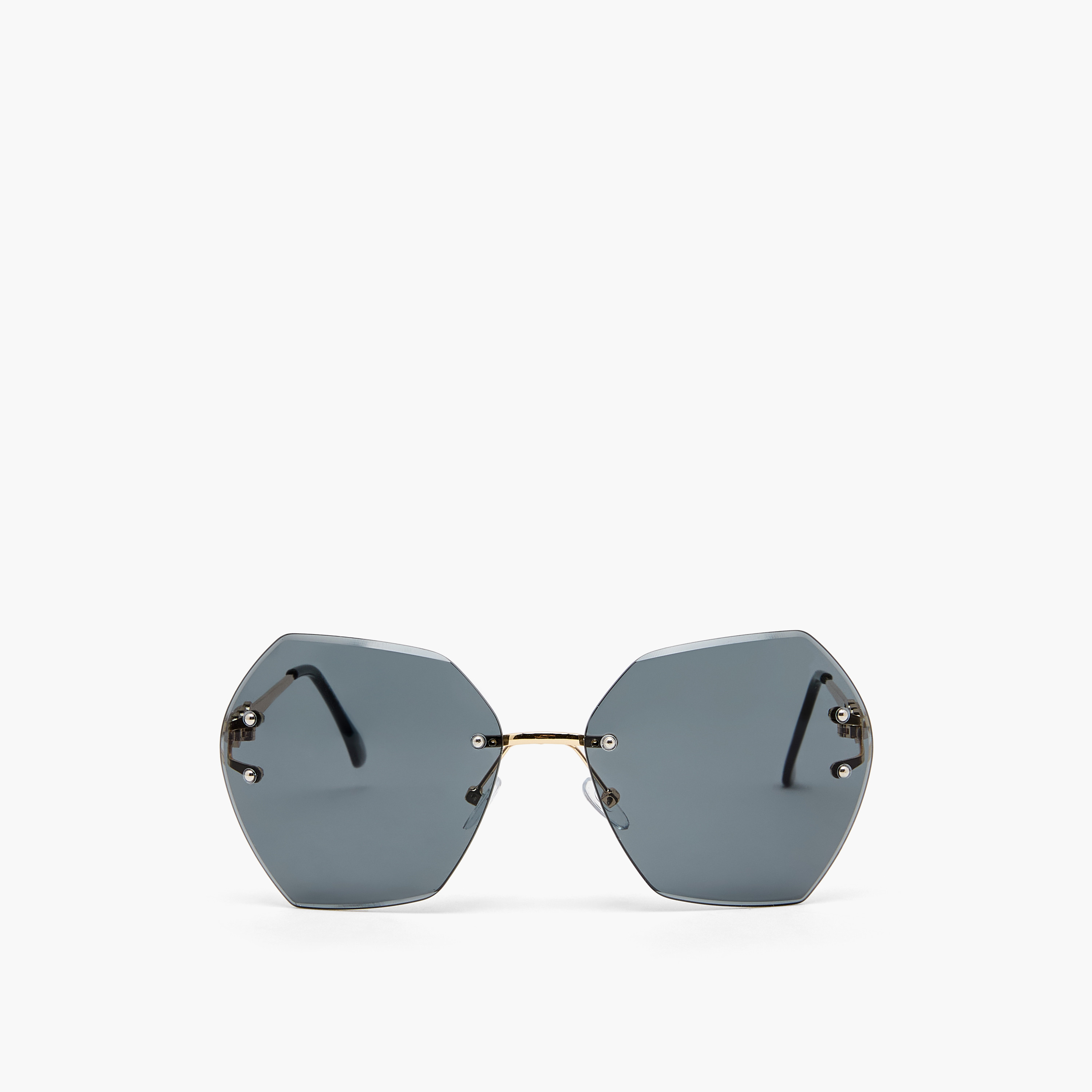 نظارة شمسية هندسية بعدسات سوداء-women-sunglasses-image-2