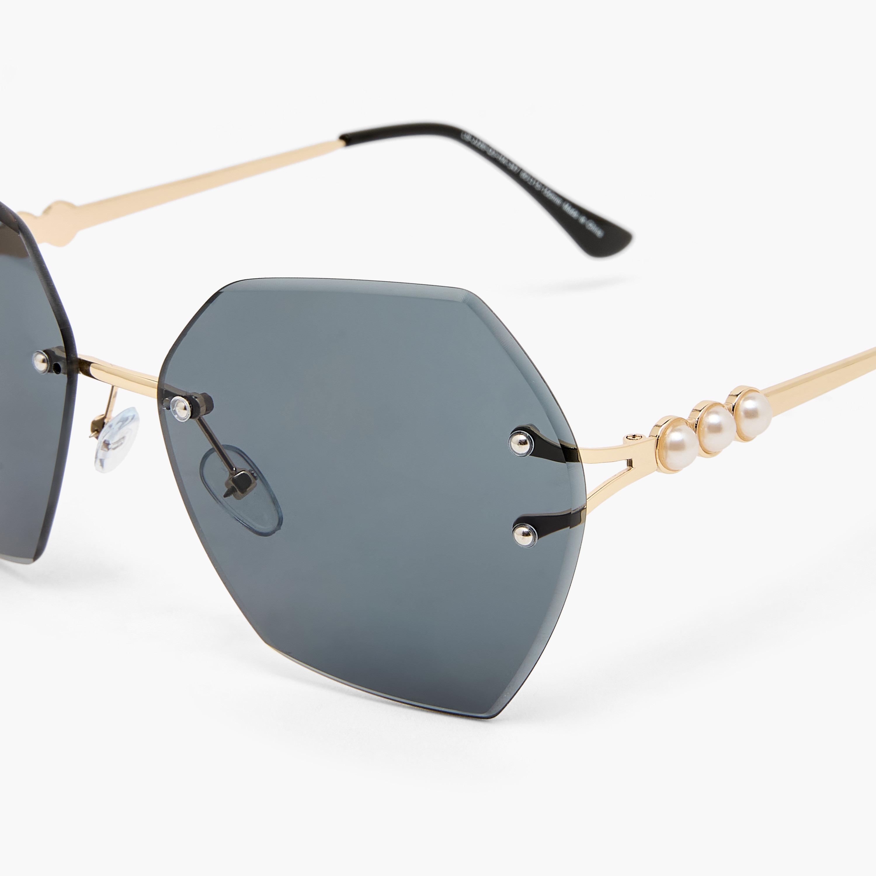 نظارة شمسية هندسية بعدسات سوداء-women-sunglasses-image-5