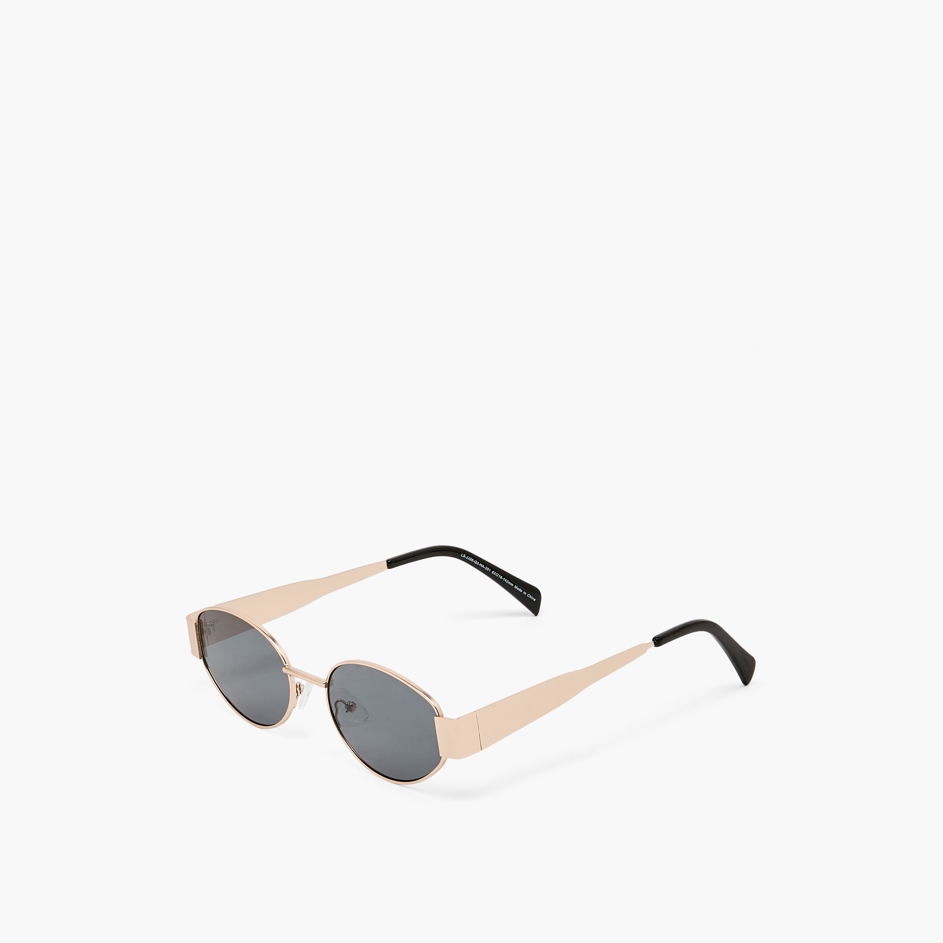 نظارة شمسية بعدسات بيضاوية سوداء-women-sunglasses-image-1