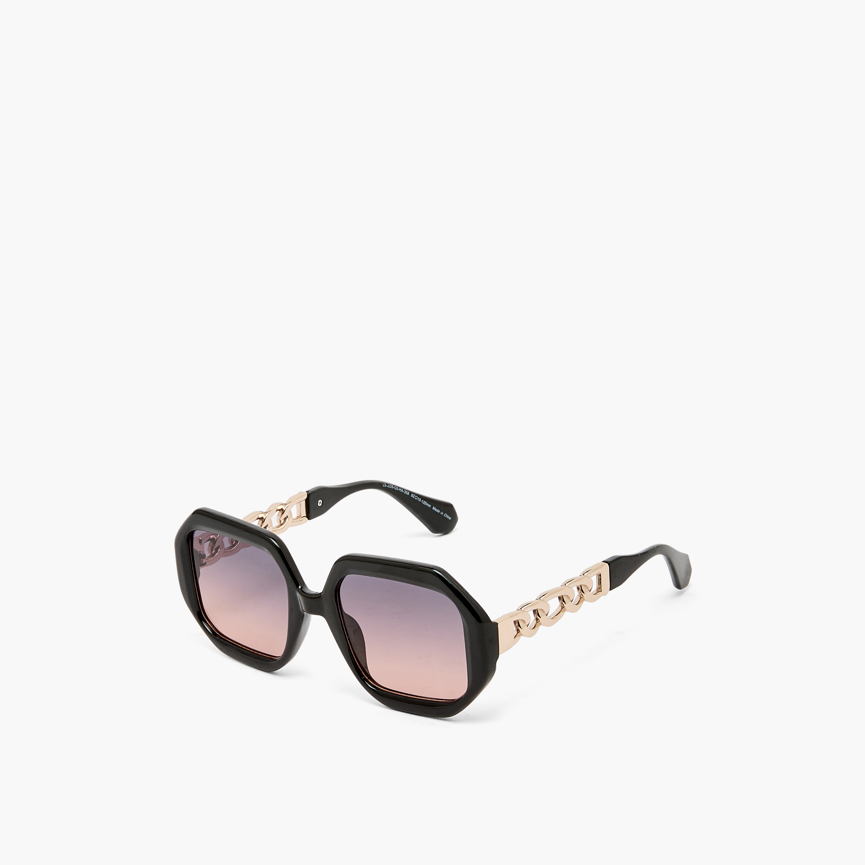 نظارة شمسية هندسية بعدسات سوداء-women-sunglasses-image-1