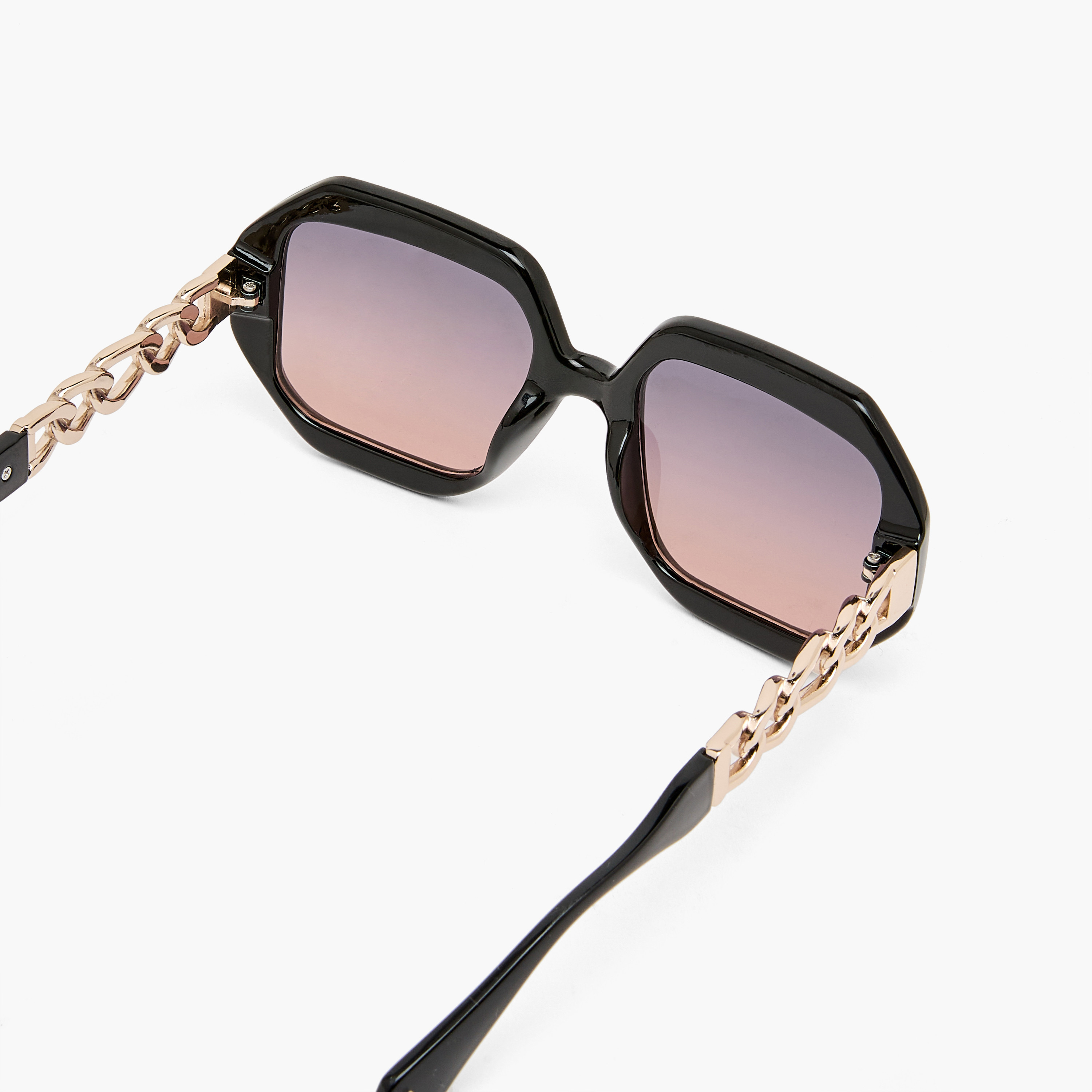 نظارة شمسية هندسية بعدسات سوداء-women-sunglasses-image-4
