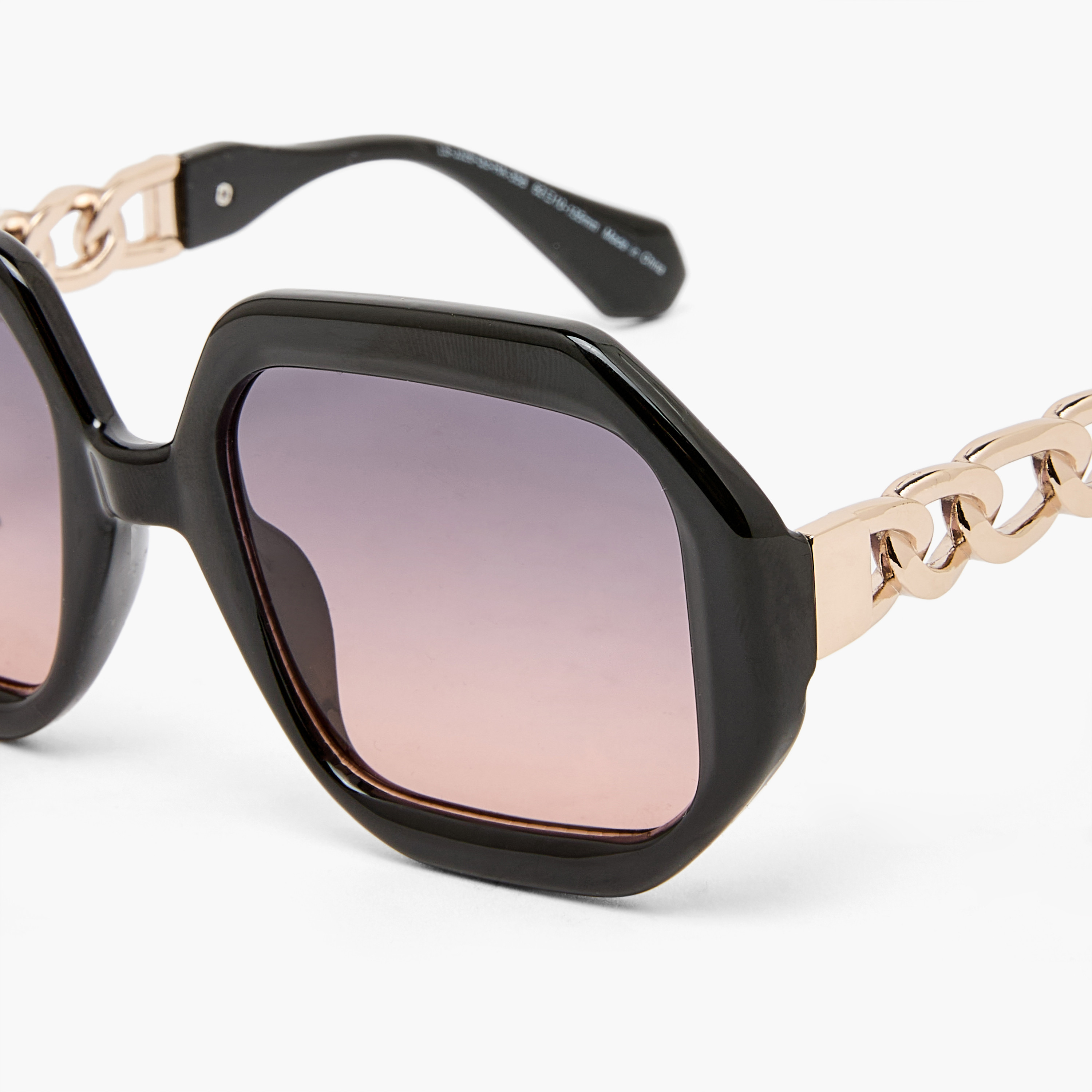 نظارة شمسية هندسية بعدسات سوداء-women-sunglasses-image-5