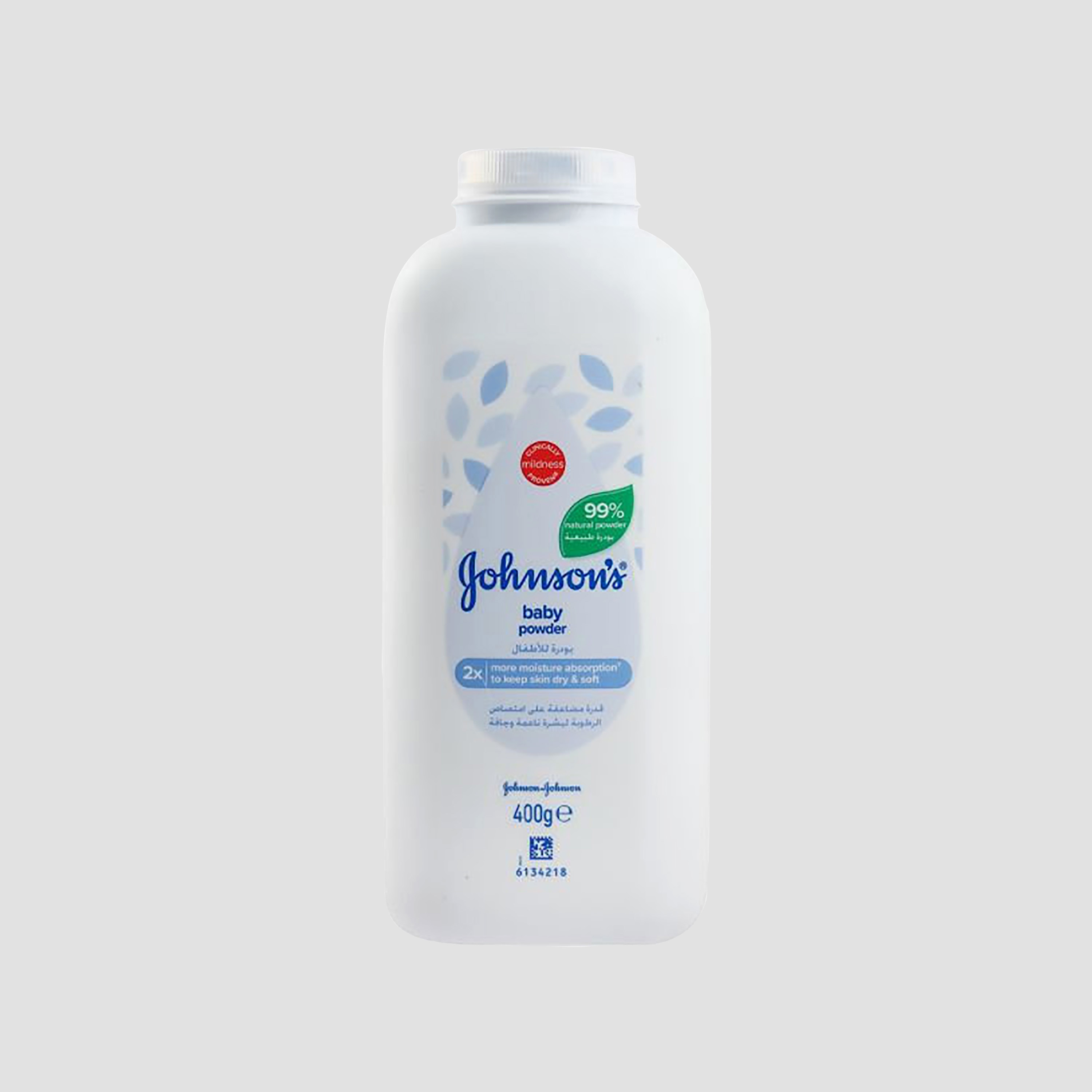 بودرة - 400 جم من جونسون-baby-bathandcare-hairbodyskincare-babypowder-image-1