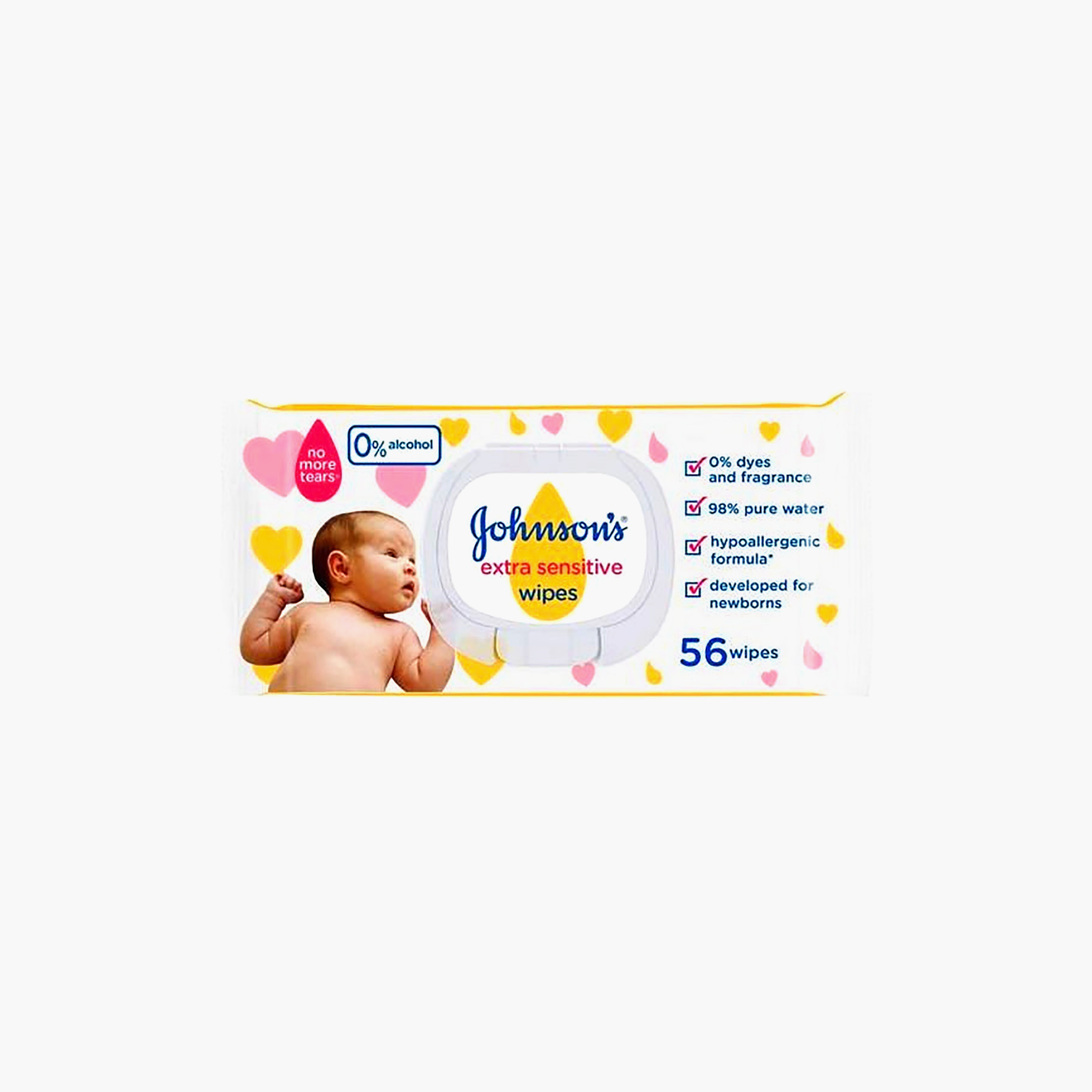 Johnson's 56-Piece Extra Sensitive Wipes-baby-bathandcare-wipes-image-1