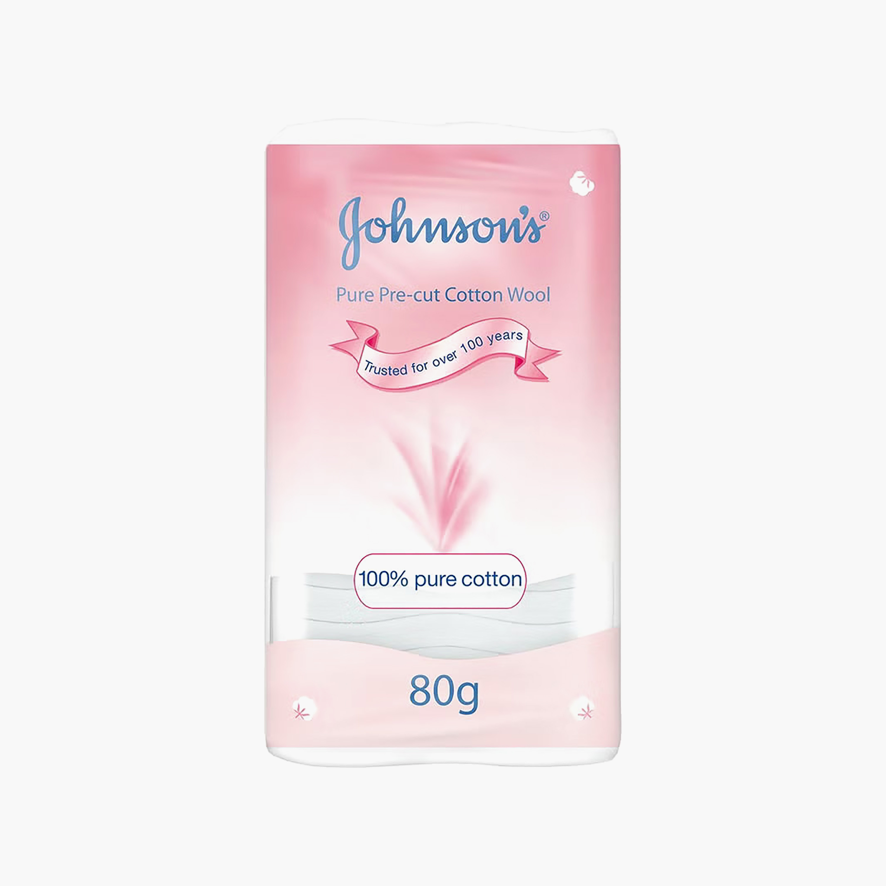 Johnson's Pure Pre-cut Cotton Wool - 80 g-beautyandpersonalcare-babycare-wipesandbuds-image-1
