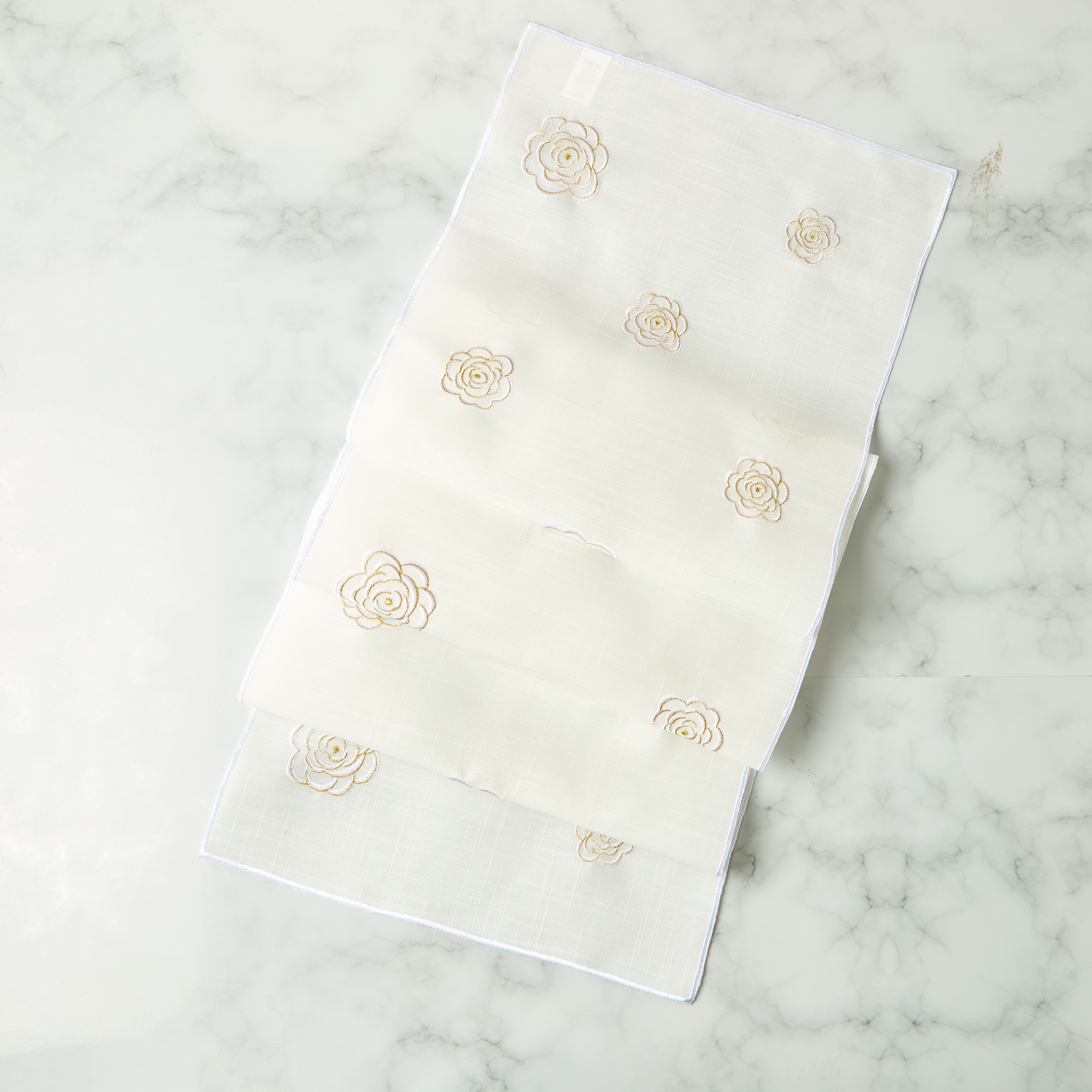 Embroidered Rose Table Runner - 33x180 cms-household-dining-tablelinen-runnersandtablecovers-image-2