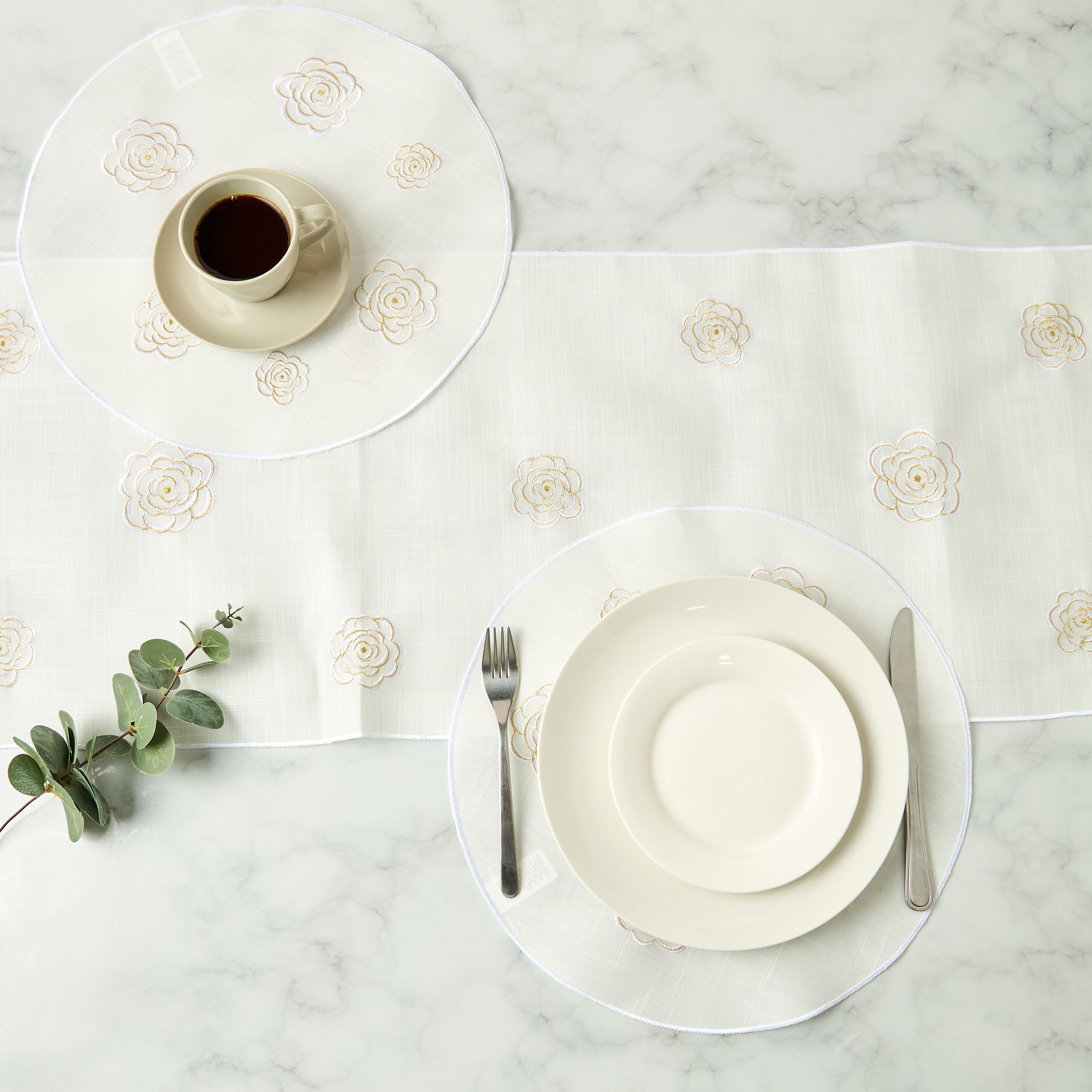 Embroidered Rose Table Runner - 33x180 cms-household-dining-tablelinen-runnersandtablecovers-image-5