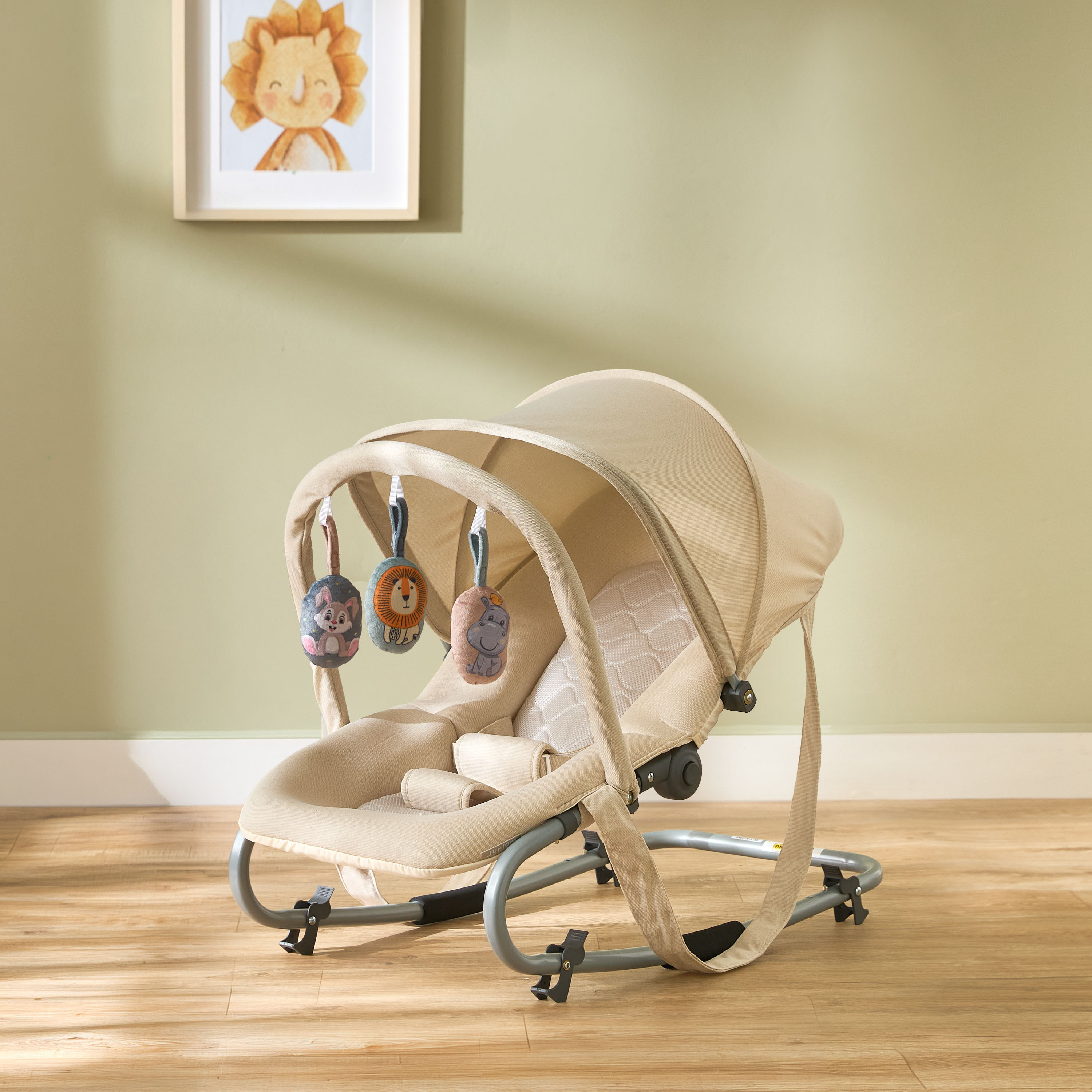Juniors Coral Rocker with Canopy and Toy Bar-baby-infantactivity-rockers-image-1